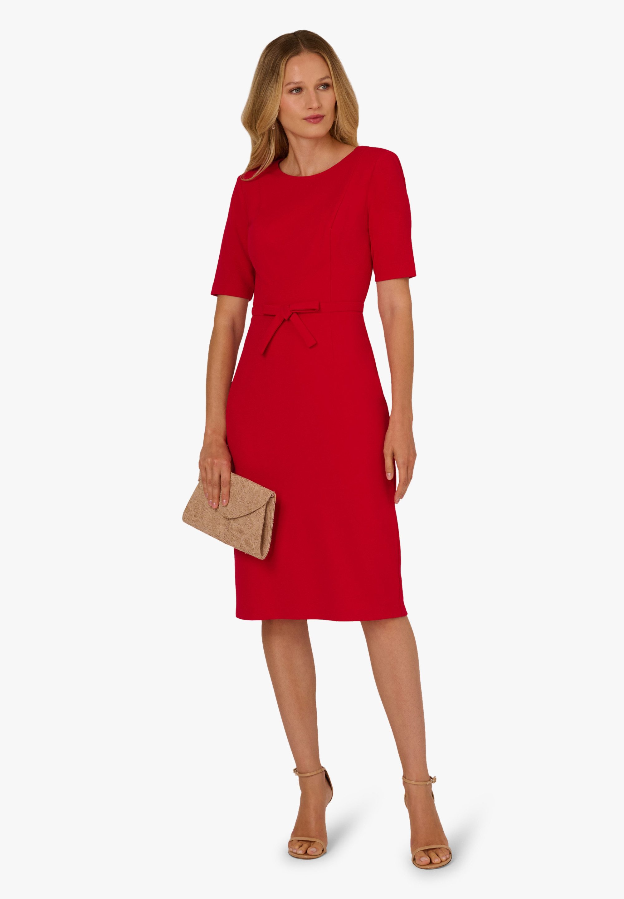 Adrianna Papell Cocktailkleid Mini Bow Front Sheath Dress Tailliert, figurbetont, elegant