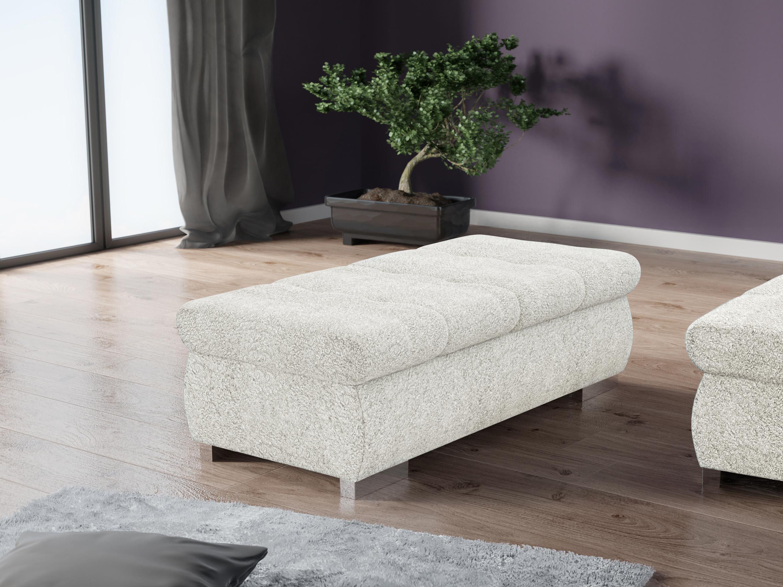 MIRJAN24 Polsterhocker Orkan Groß, Holzkonstruktion, 120x60x39 günstig online kaufen