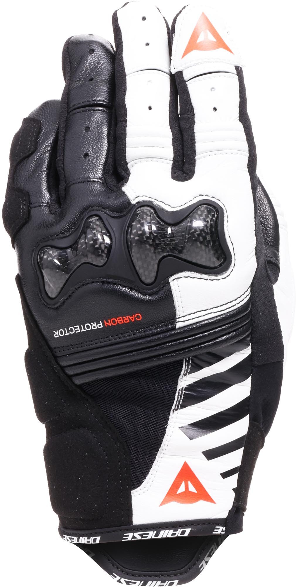 Dainese Motorradhandschuhe Reacto Carbon Short Damen-Motorradhandschuhe perforiert,Touchscreenbedienung möglich