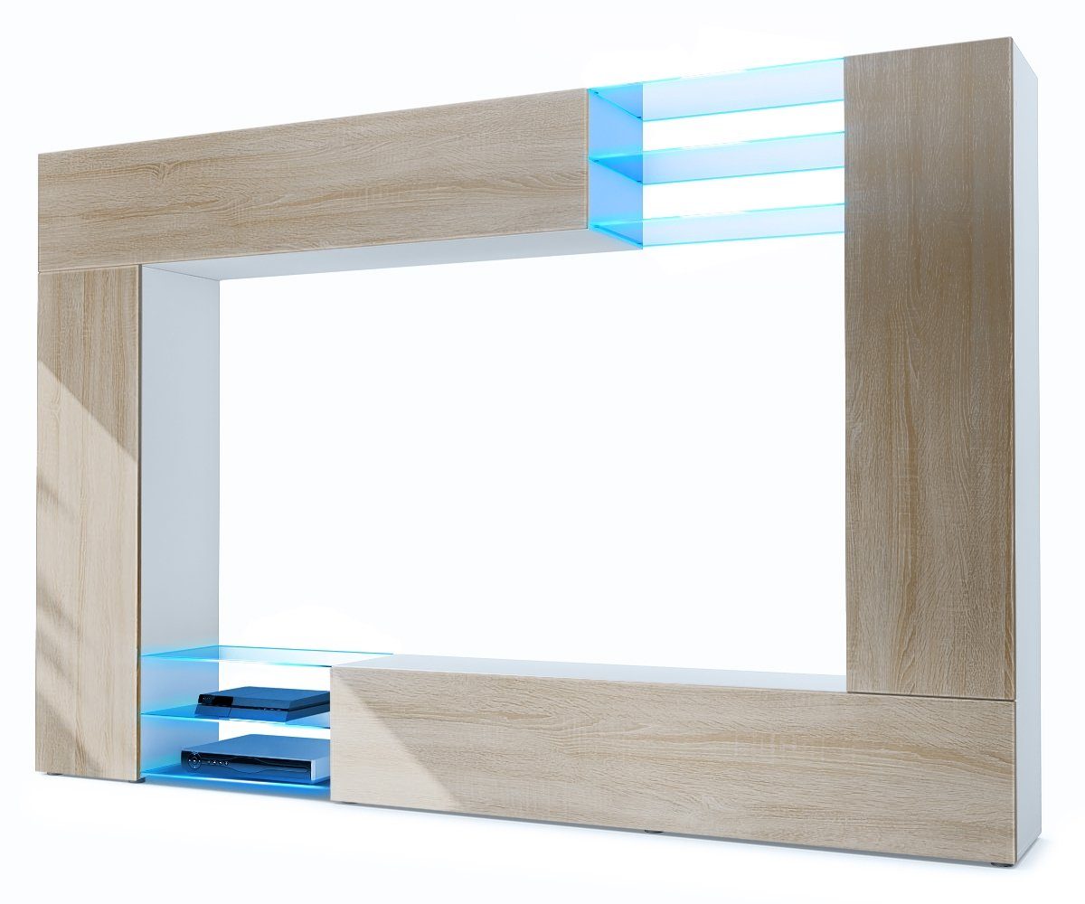 Vladon Wohnwand Mirage, (Anbauwand mit Rückwand günstig online kaufen