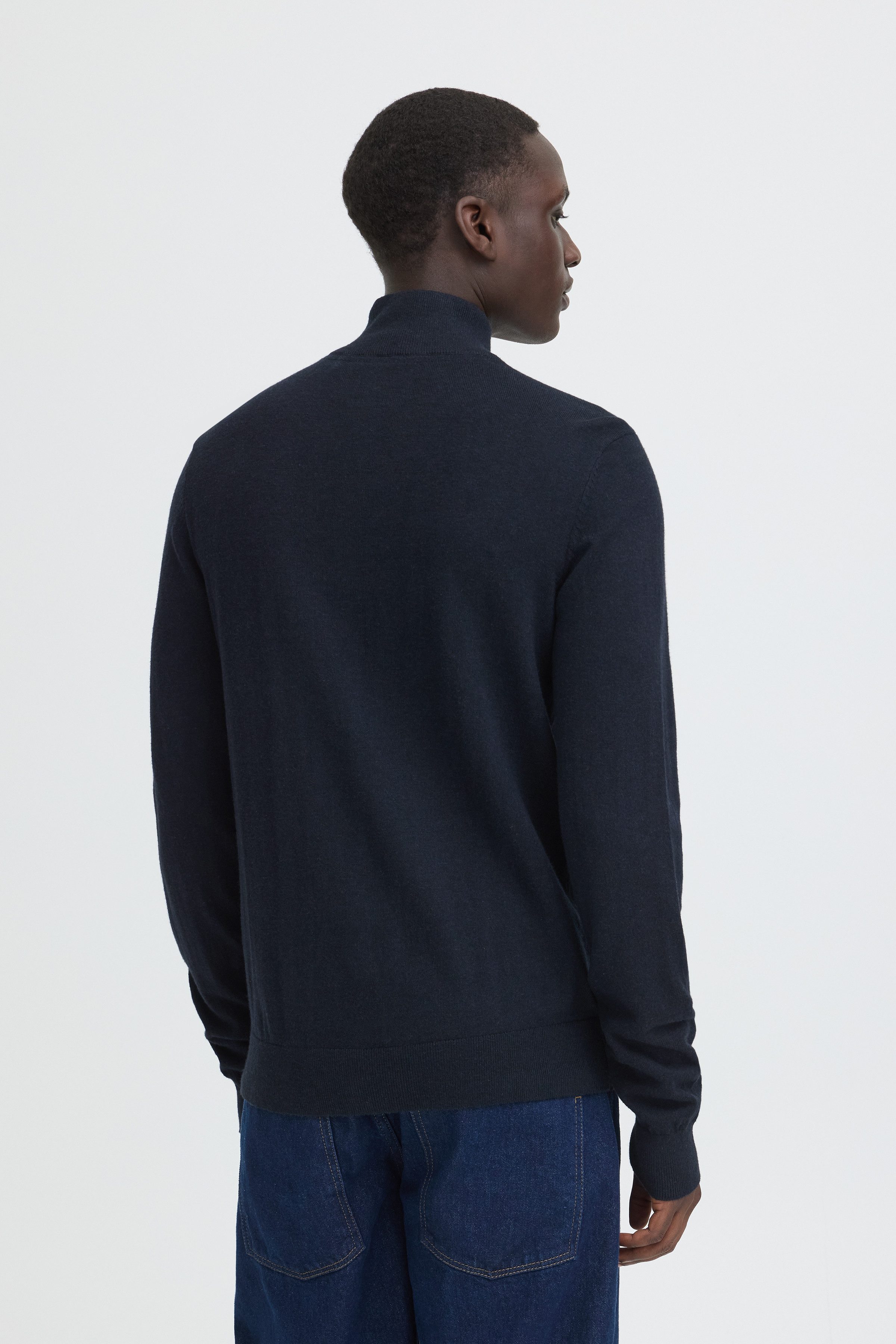 Blend Stehkragenpullover BHBAGGE HALF ZIPP KNIT Baumwollmischung, regular fit