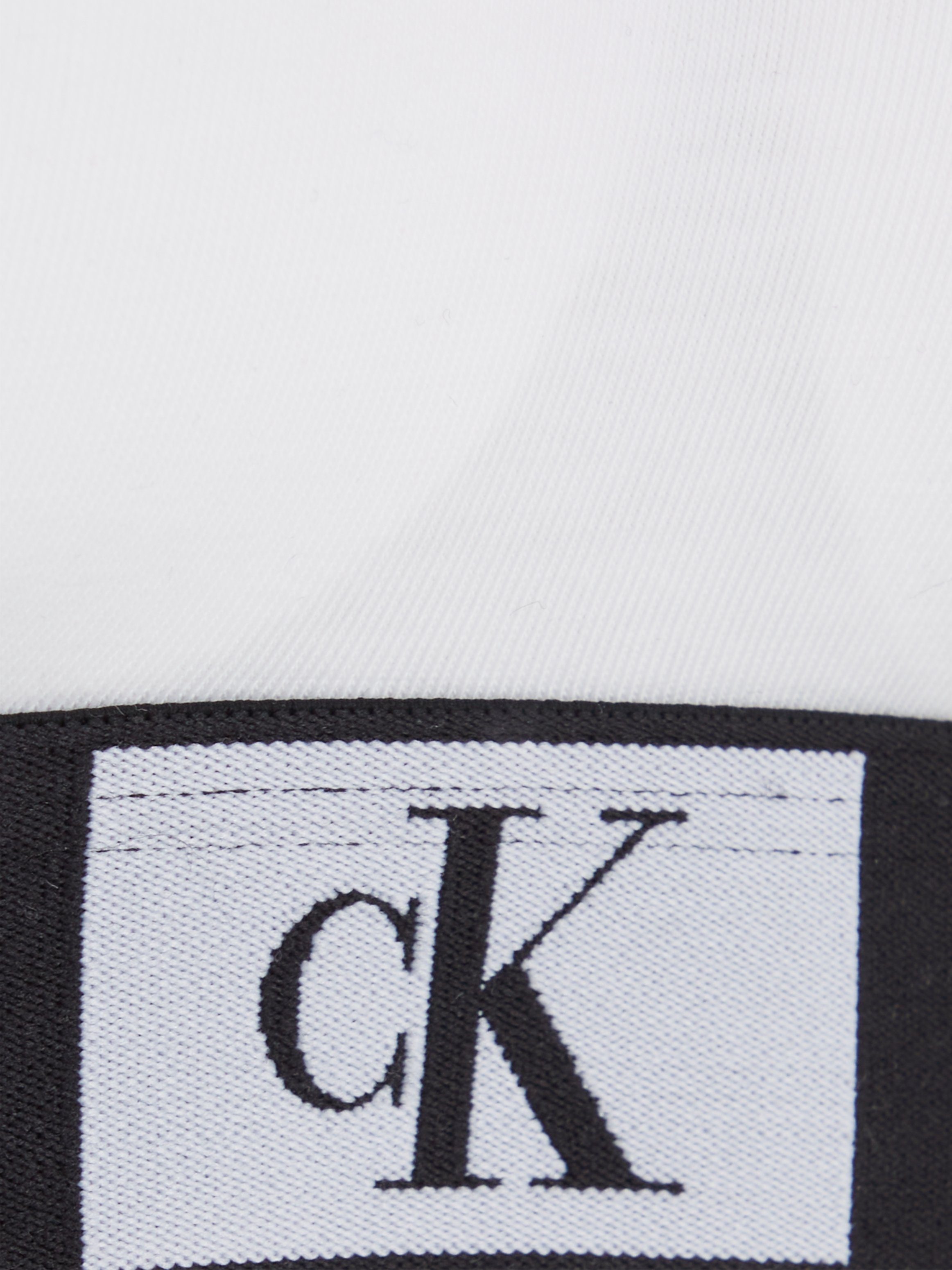 Klein Bralette-BH Underwear weiß klassischem mit Calvin CK-Logobund