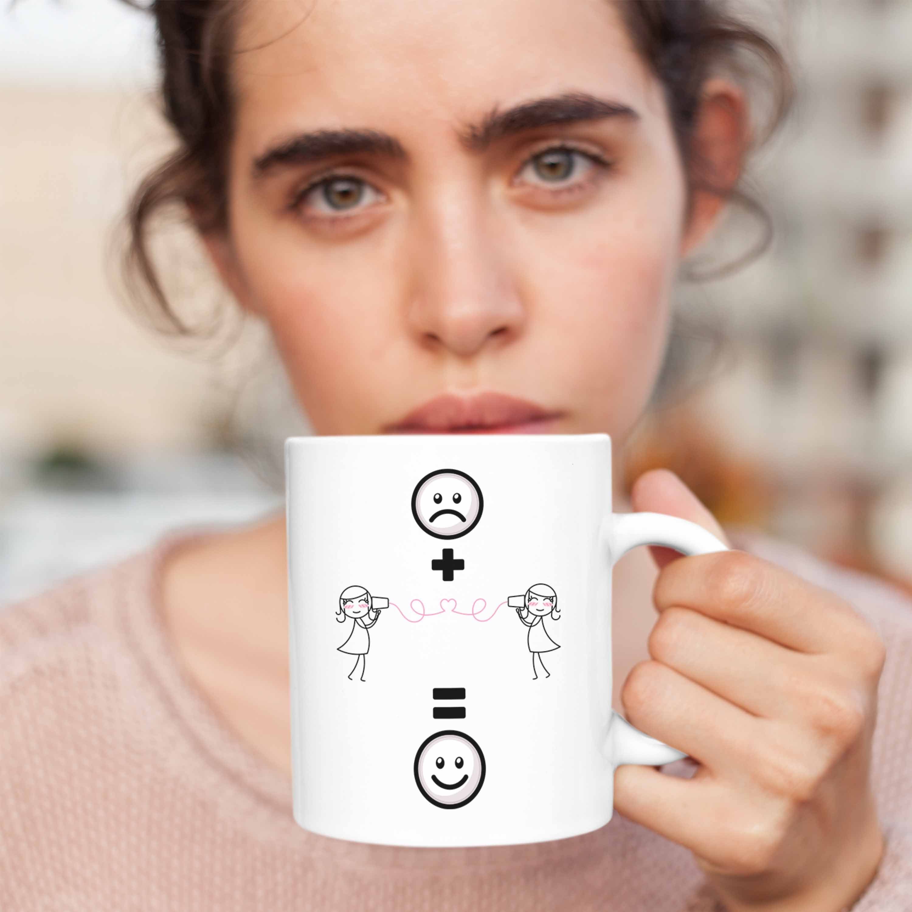 Gesche Geschenk Beste Trendation Weiss Tasse Lustige Beste BFF Tasse für Freundinnen Freundin