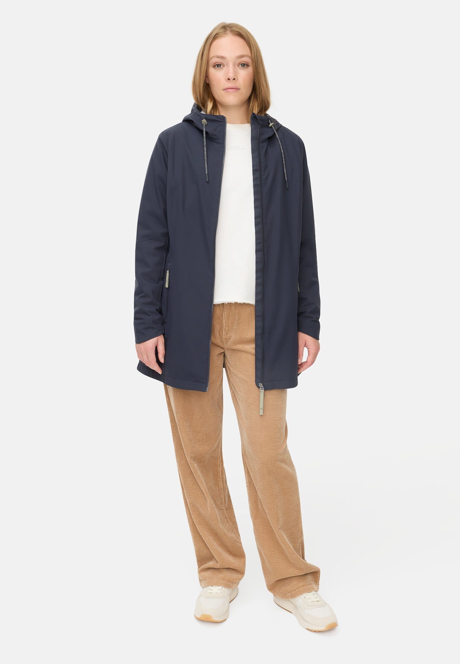 camel active Funktionsjacke mit Kapuze Langarm Markenlabel