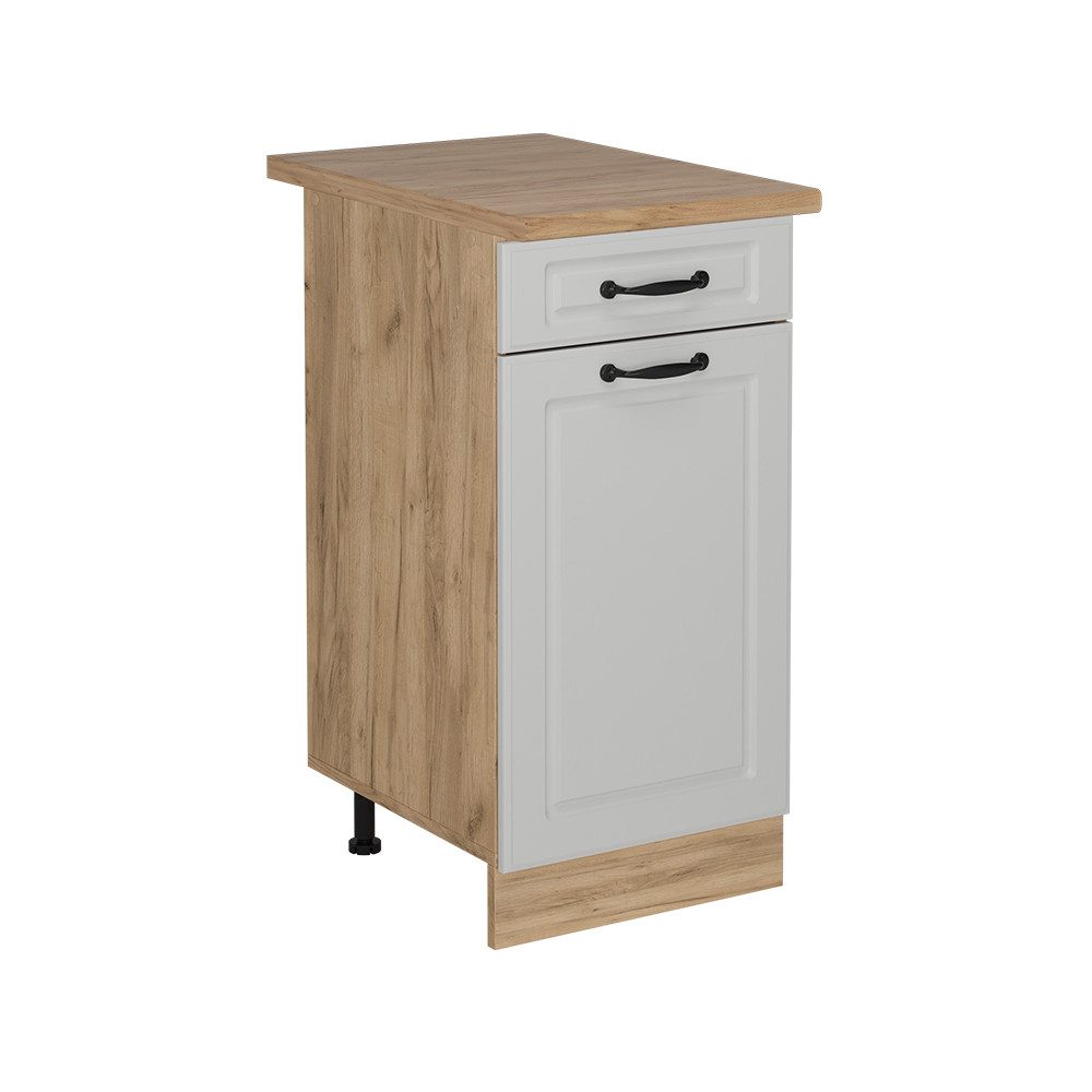 Vicco Unterschrank R-Line, Weiß Landhaus/Goldkraft Eiche, günstig online kaufen
