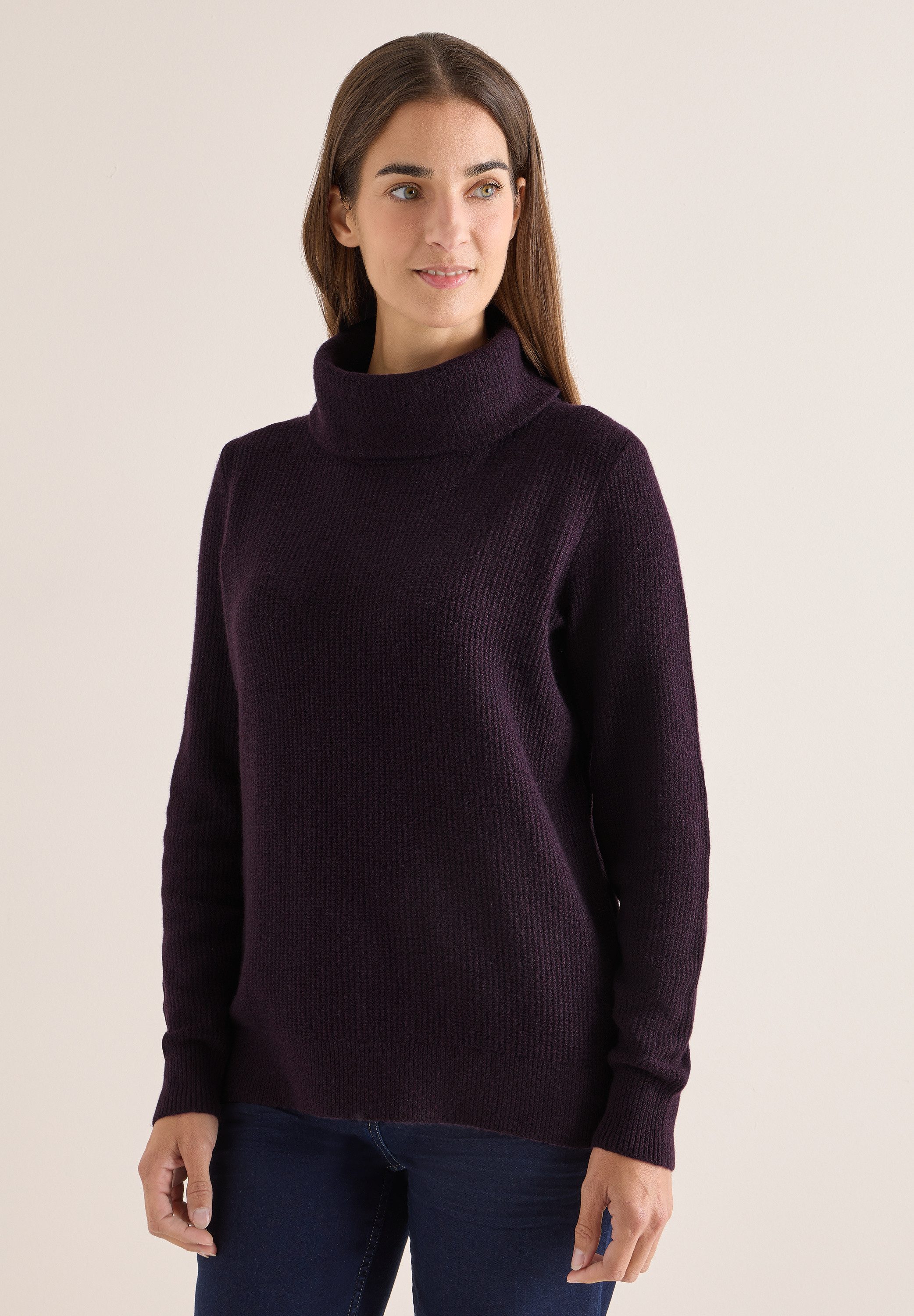 CECIL Strickpullover mit großem Kragen günstig online kaufen