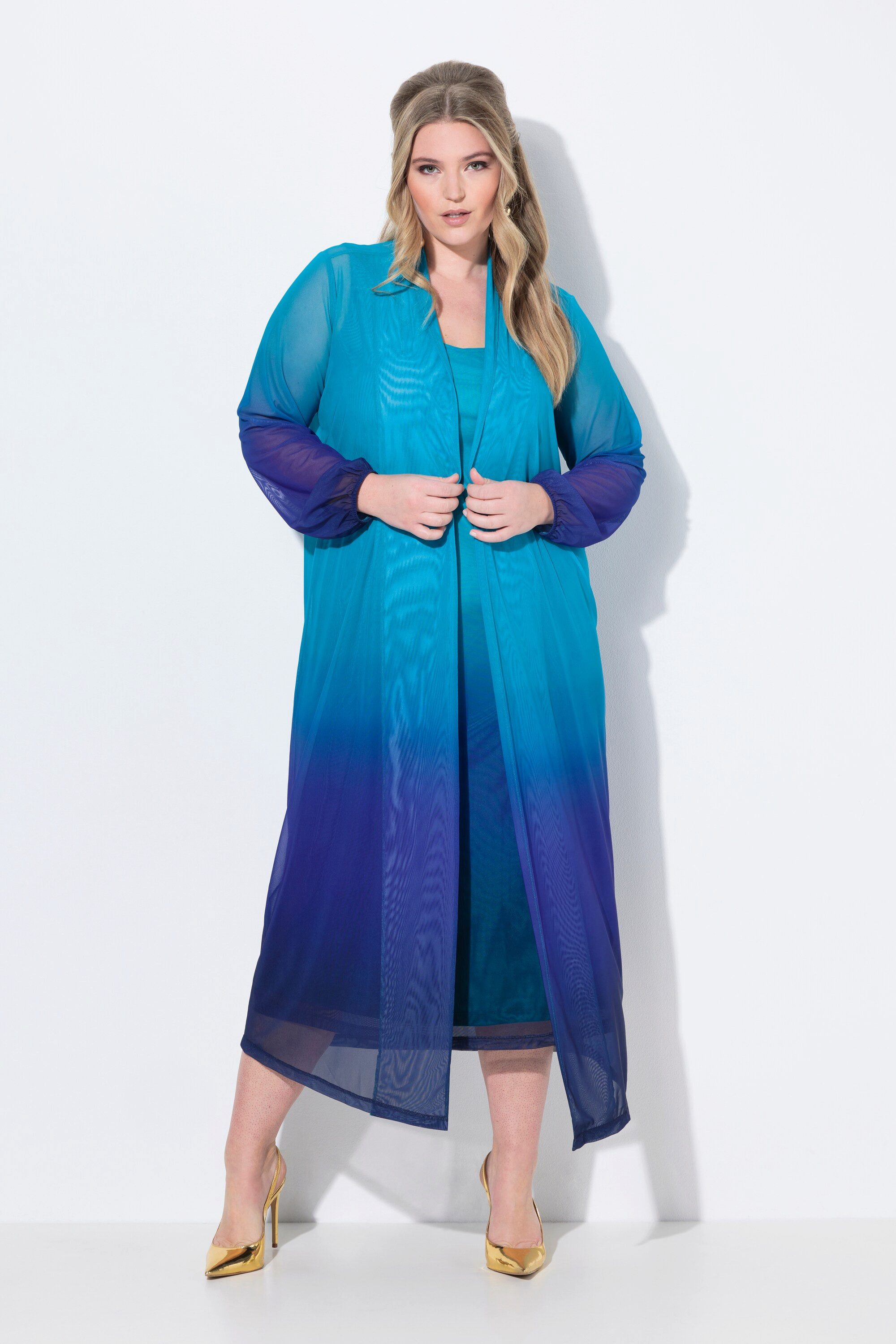 MIAMODA Sommerjacke Jacke gerade Passform Mesh mit Farbverlauf