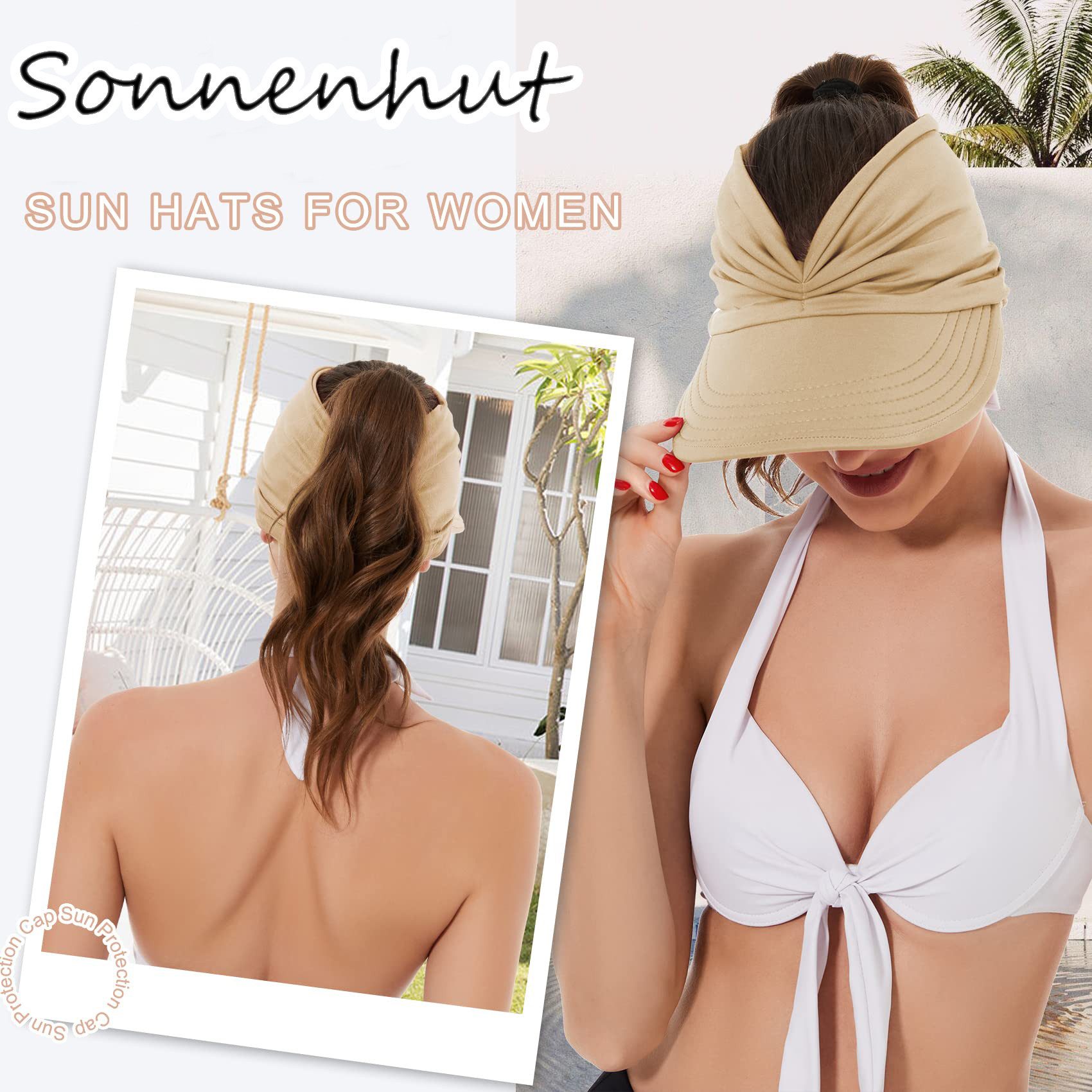 RWEUOQ Sonnenhut Sonnenhut Damen Faltbarer Sonnenhut günstig online kaufen