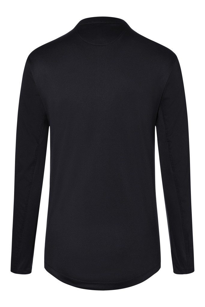 Karlowsky Fashion Langarmshirt KARLOWSKY Herren Arbeitsshirt PERFORMANCE Langarm Slim Schwarz