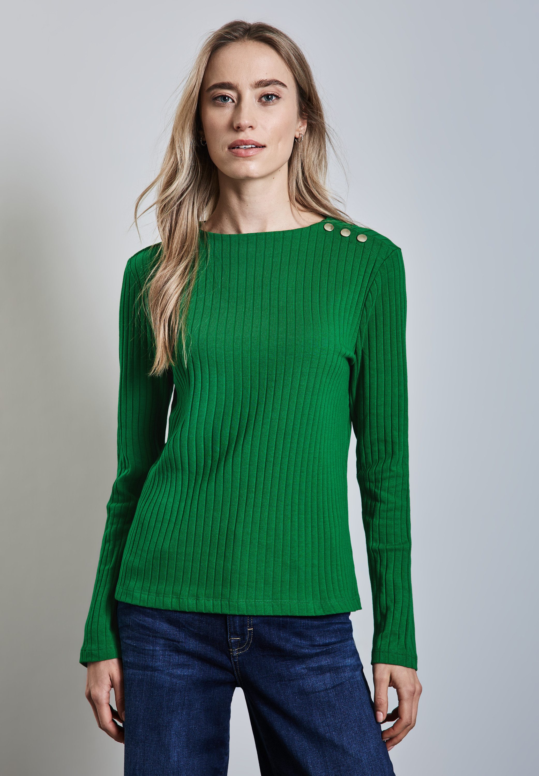 STREET ONE Langarmshirt im soften Baumwoll-Mix