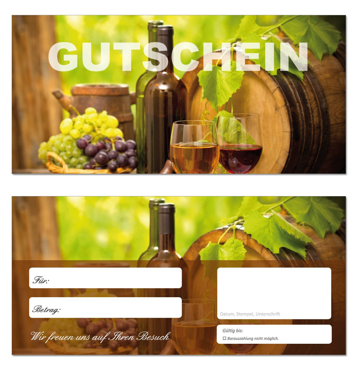 Geschenkkarte Geschenkgutscheine Gastronomie Wein Restaurant Weinhandlung