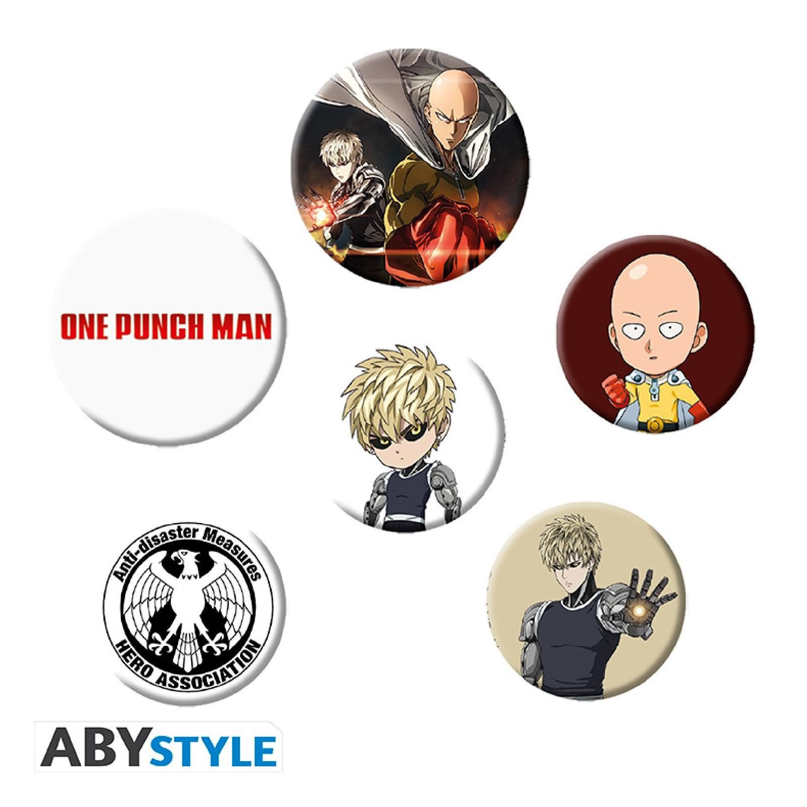 ABYstyle Pins ONE PUNCH MAN - Badge Pack - Saitama & Genos