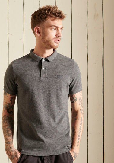 Superdry Poloshirt CLASSIC marl PIQUE charcoal POLO rich