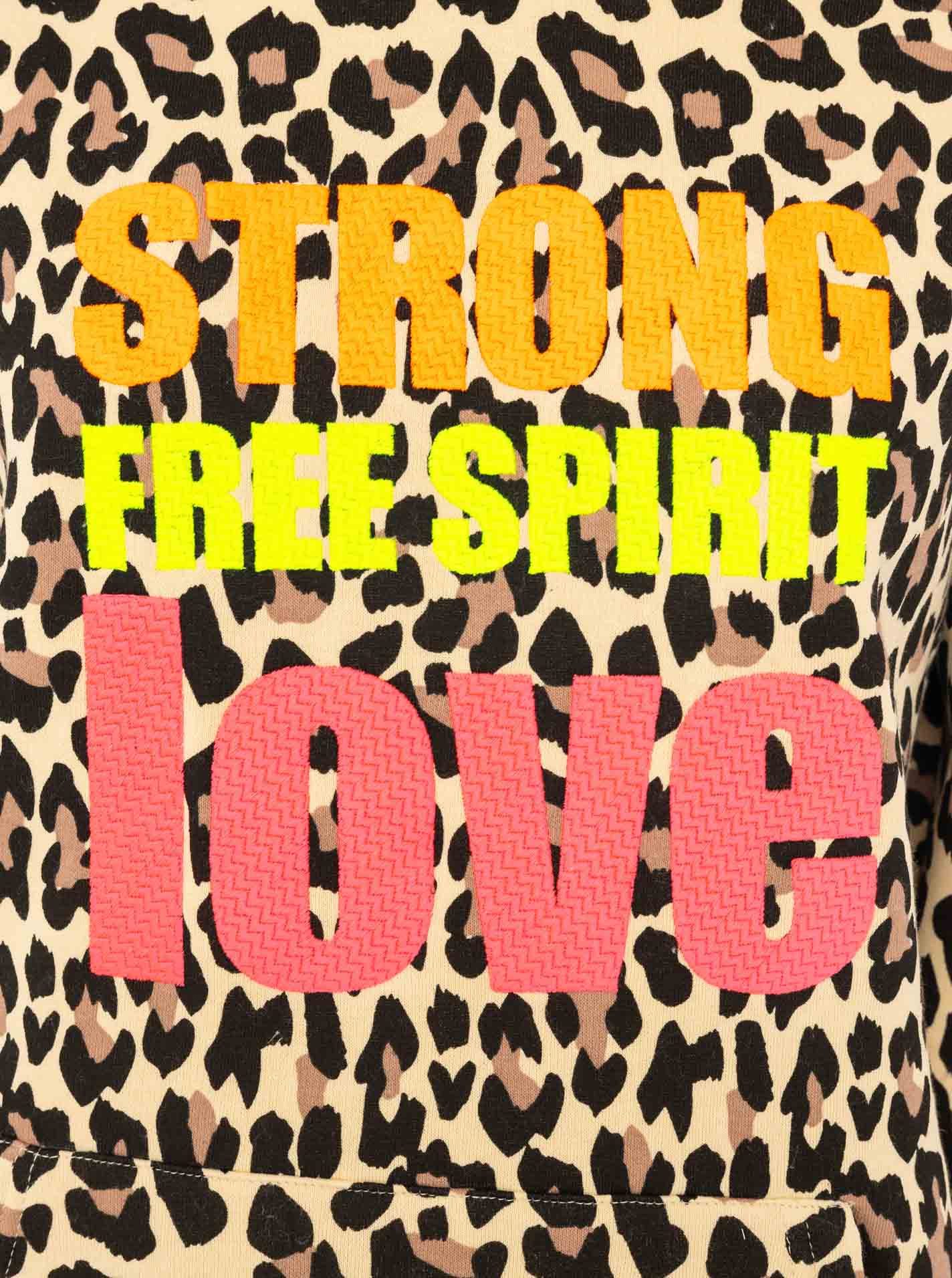 Zwillingsherz Hoodie Hoodie "Classic Leo Leopard AOP" Kängurutasche, mit Kapuze – Bild 3 von 3