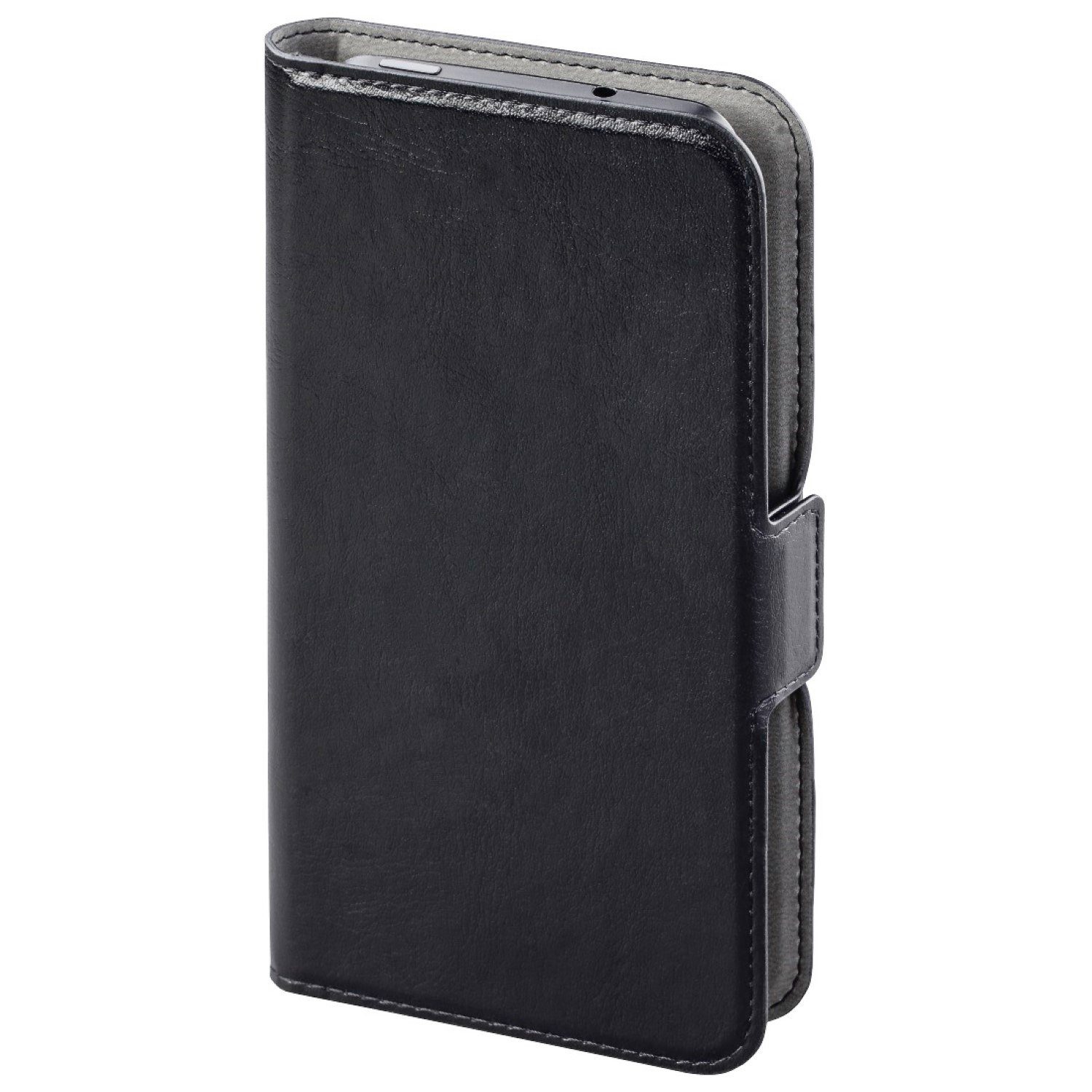 Hama Handyhülle Universal Booklet 4" bis 5,4" Klapp-Tasche Black, Schutz-Hülle Case Bag Book-Cover Etui Kartenfach Magnet-Verschluss