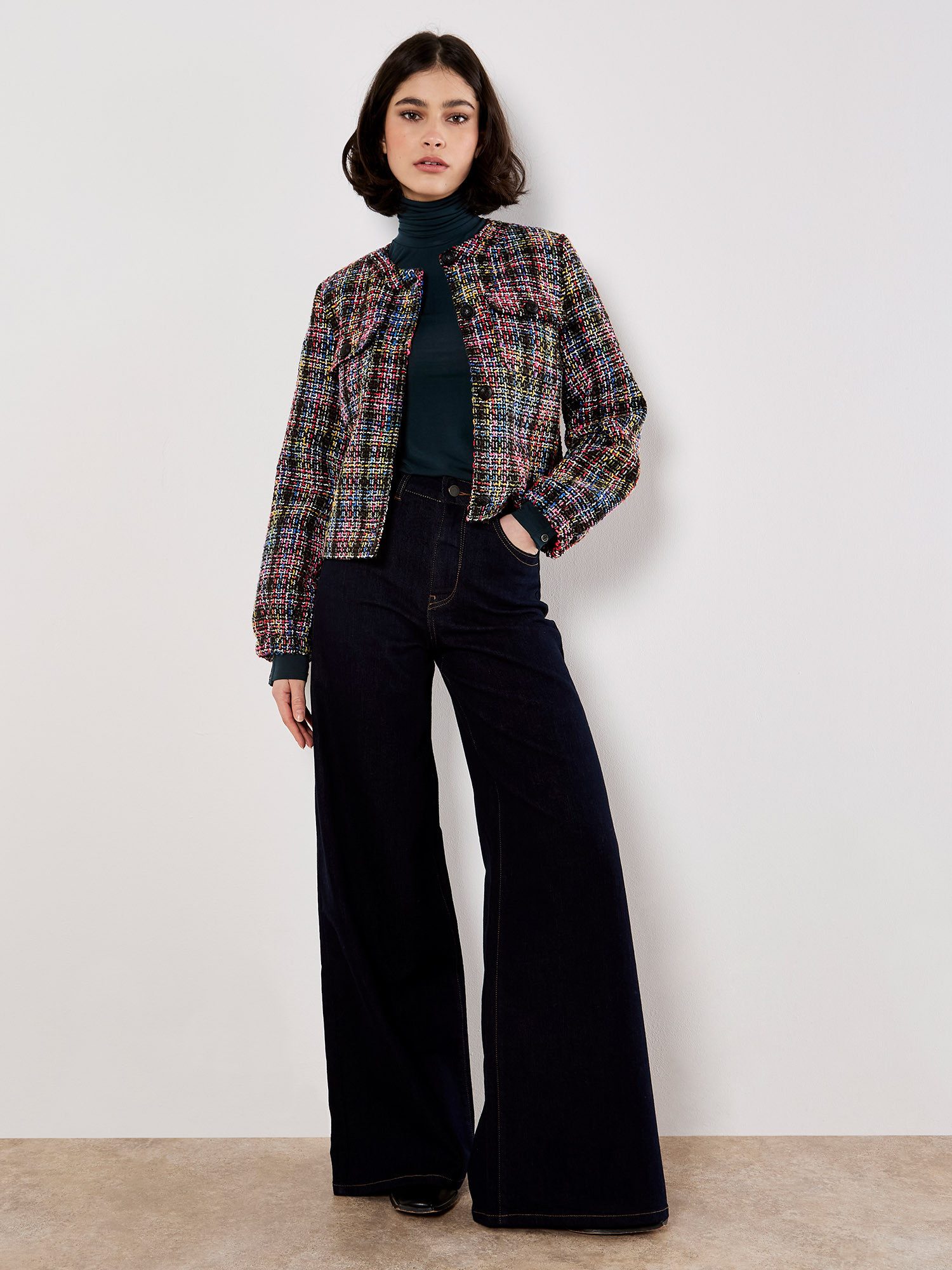 Apricot Kurzblazer Tweet Jacke in Multicolour günstig online kaufen