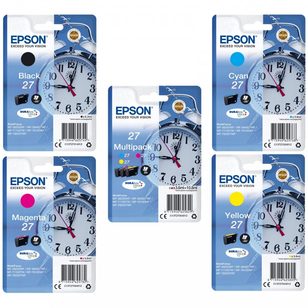 Epson 27XL DURABrite Ultra 3-farbig Druckerpatronen Nachfülltinte