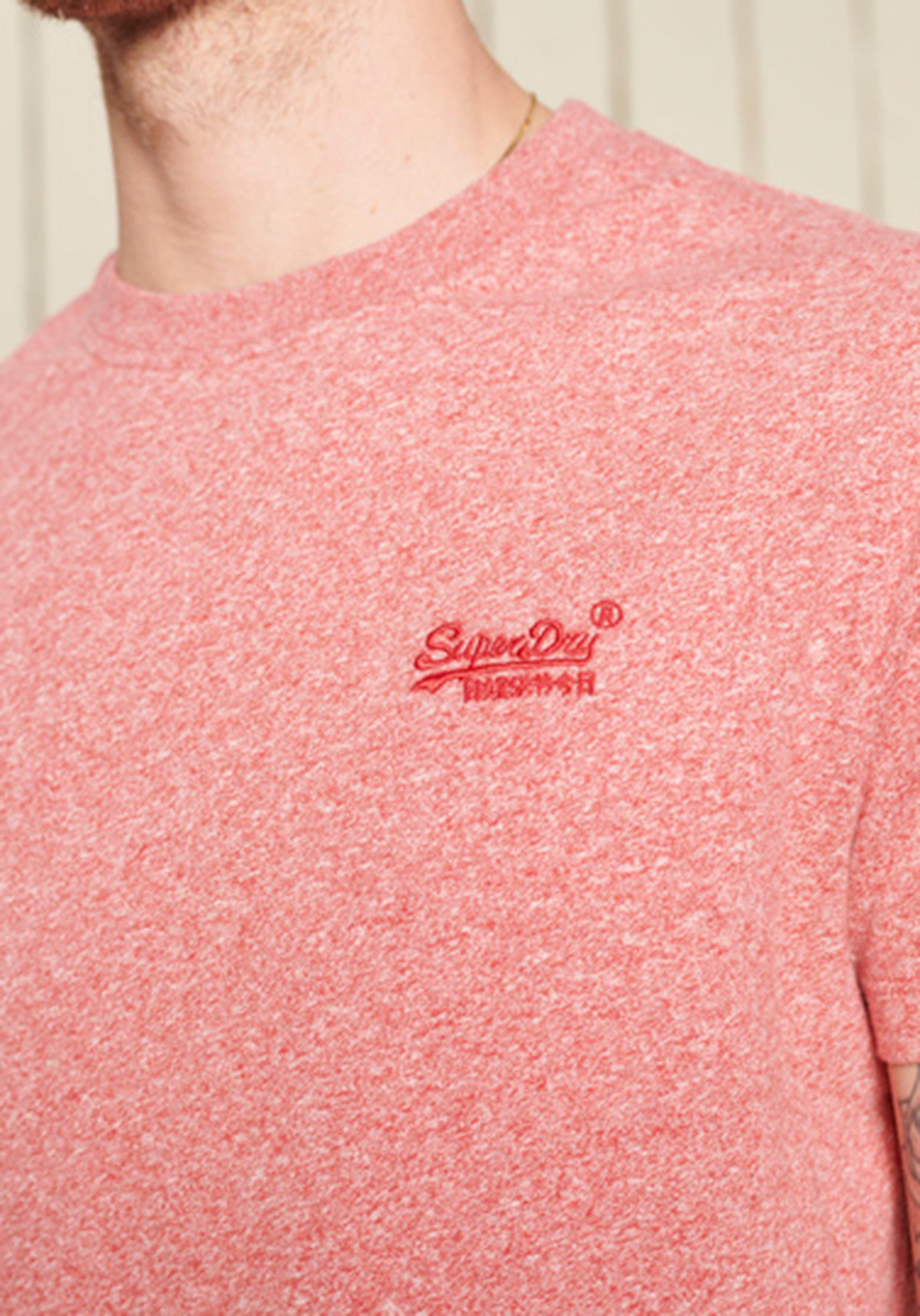 Superdry Rundhalsshirt Vintage Logo red grit mid Te Emb
