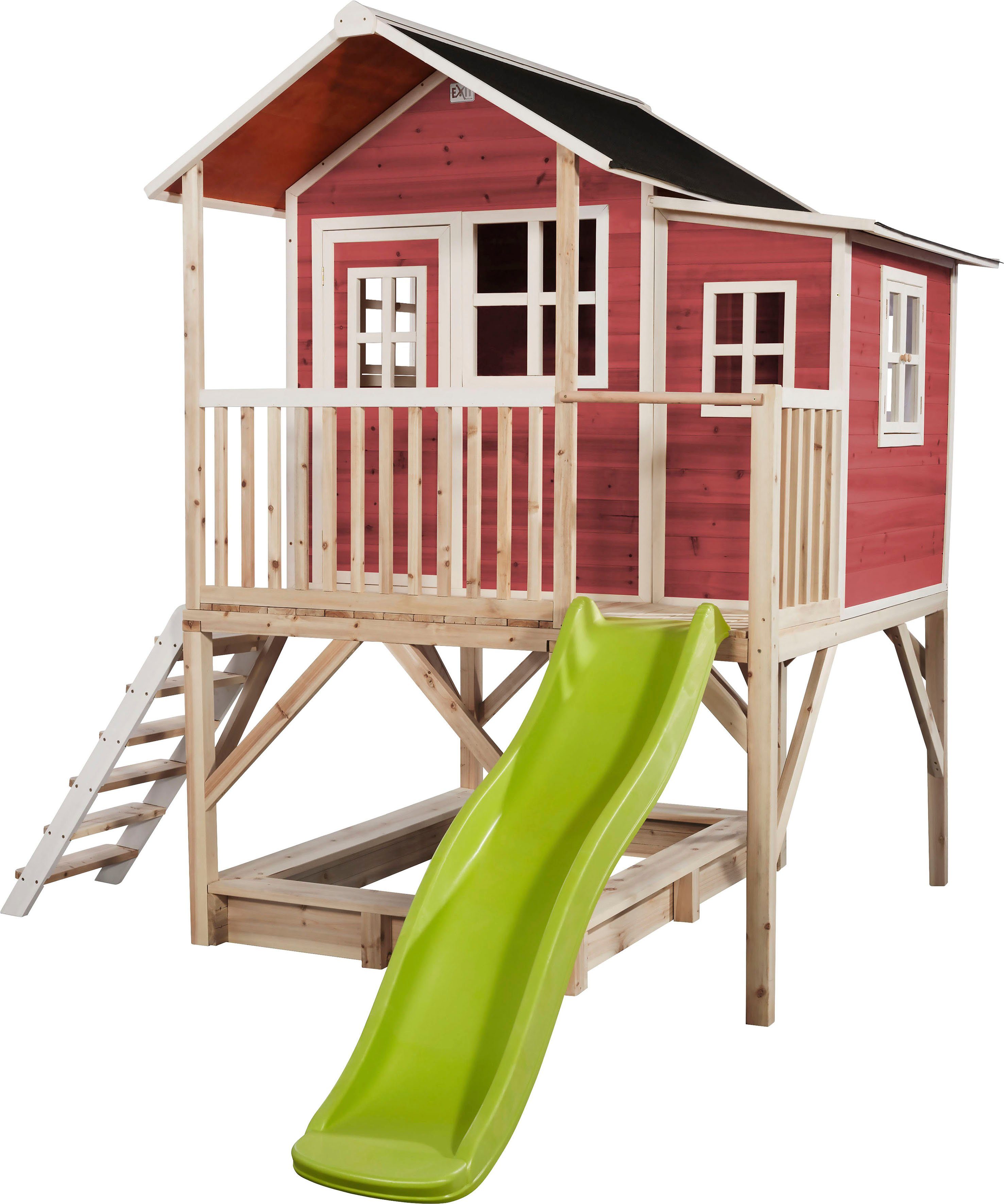 EXIT Spielturm Loft 550 rot, BxTxH: 348x220x255 cm