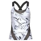 LASCANA ACTIVE Funktionsshirt Marble mit gekreuzten Trägern und Mesheinsätzen