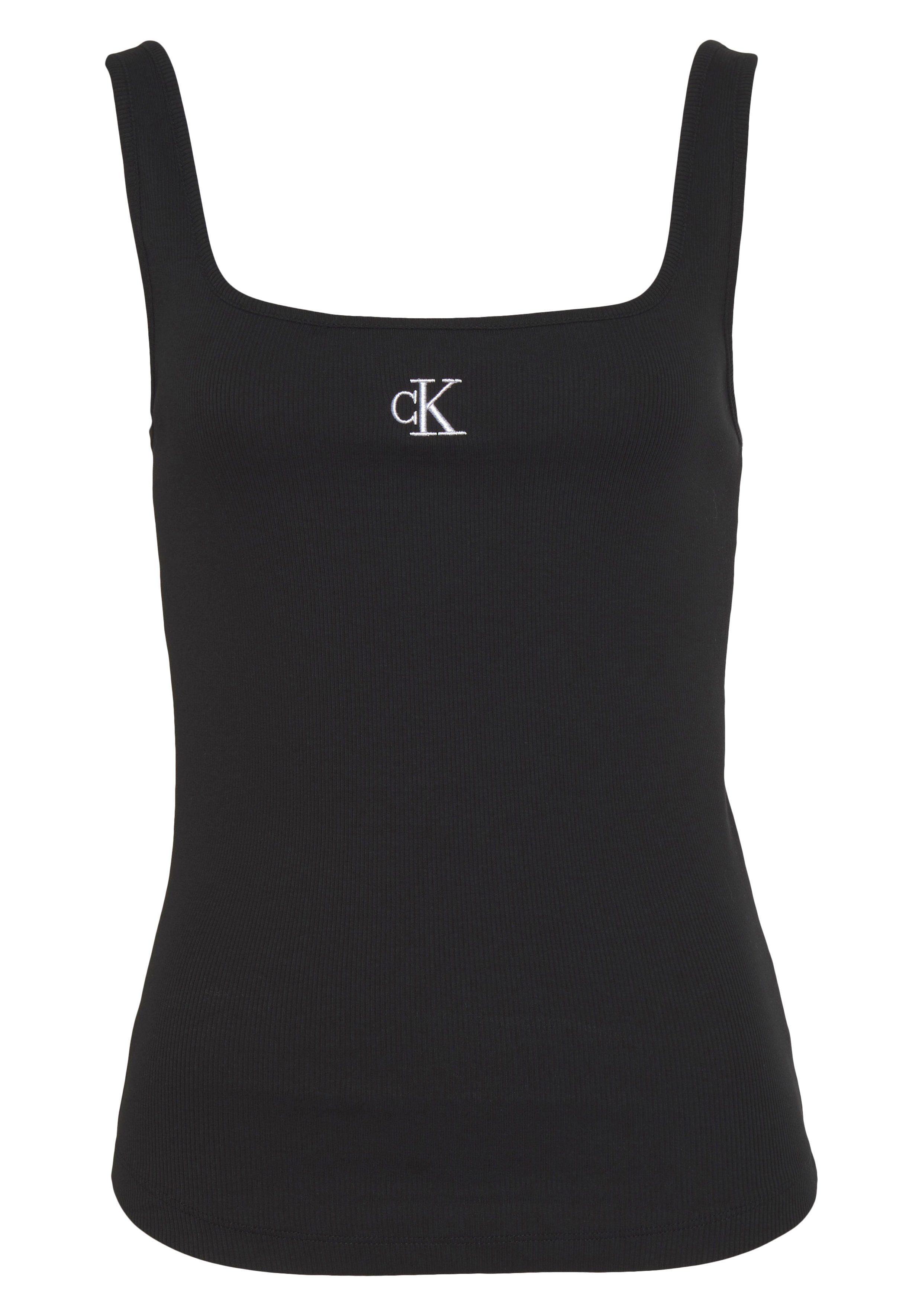 Calvin Klein Jeans Tanktop CK RIB TANK TOP mit eckigem Ausschnitt