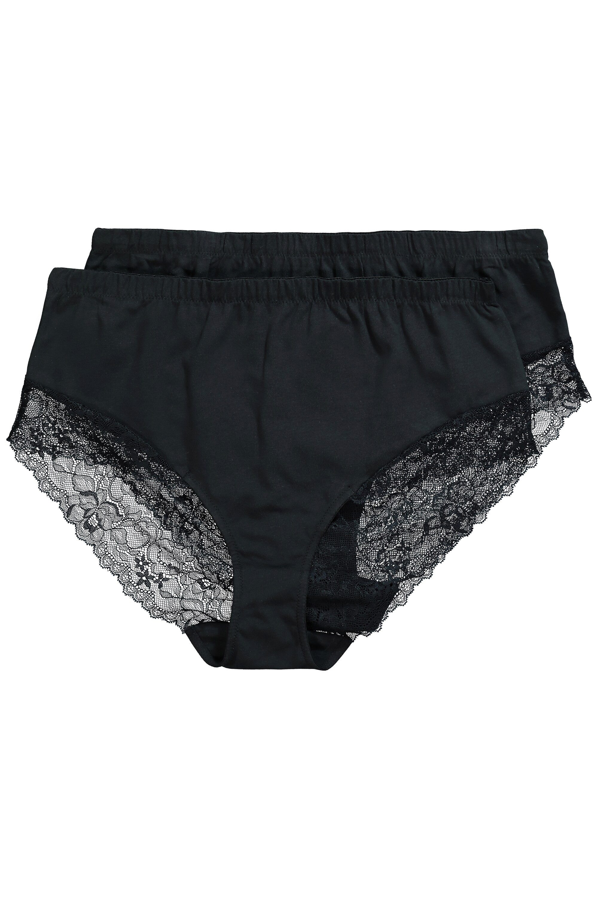 Slip Midislips 2er-Pack seitlicher Spitzeneinsatz