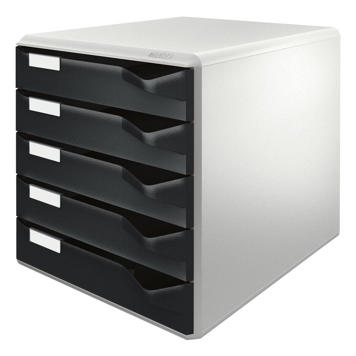 LEITZ Schubladenbox Post-Set, mit 5 Schubladen, halboffen