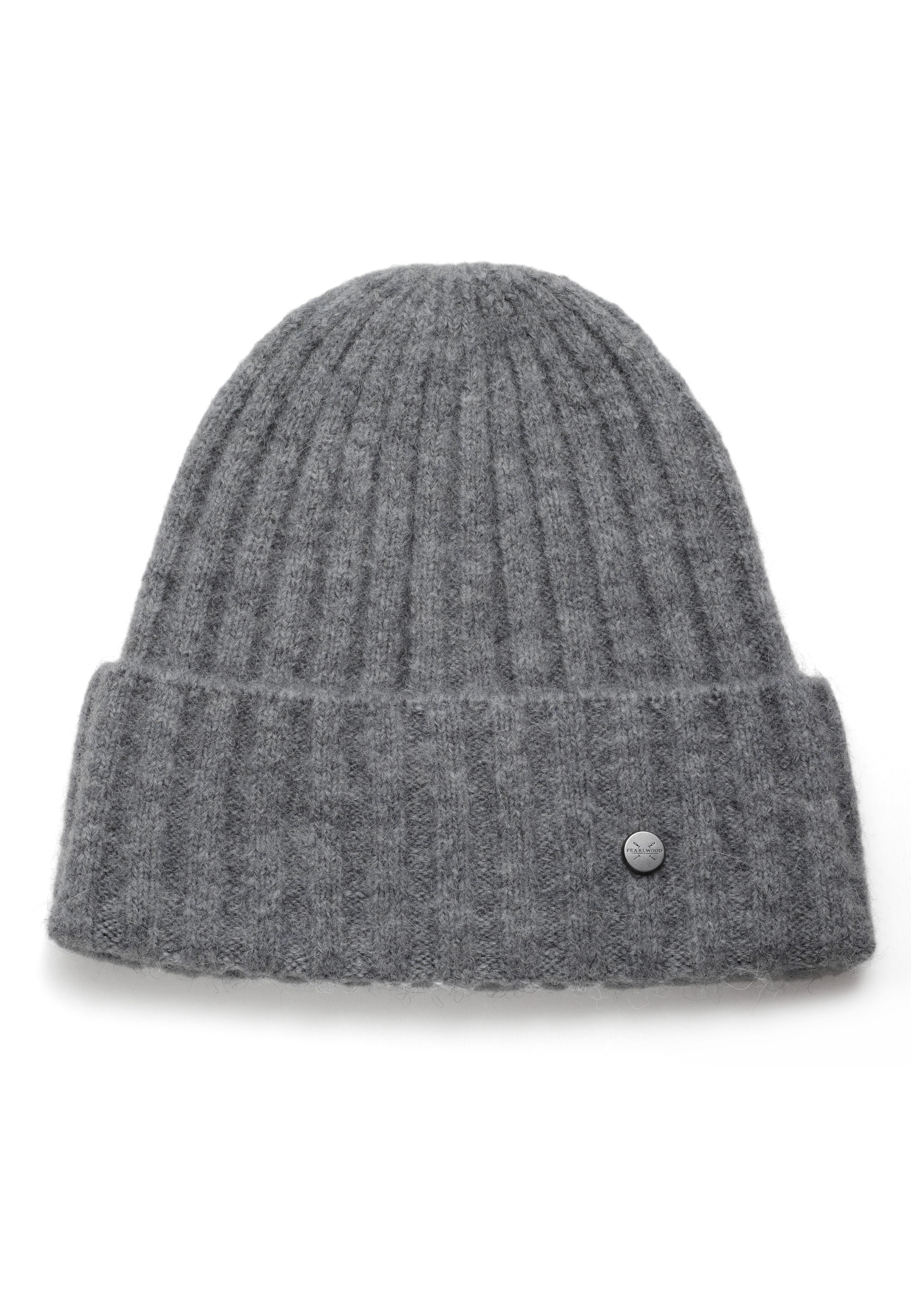 PEARLWOOD Strickmütze JANNE in breiten Rippen gestrickt, breiter Umschlag, wärmend, Wollanteil