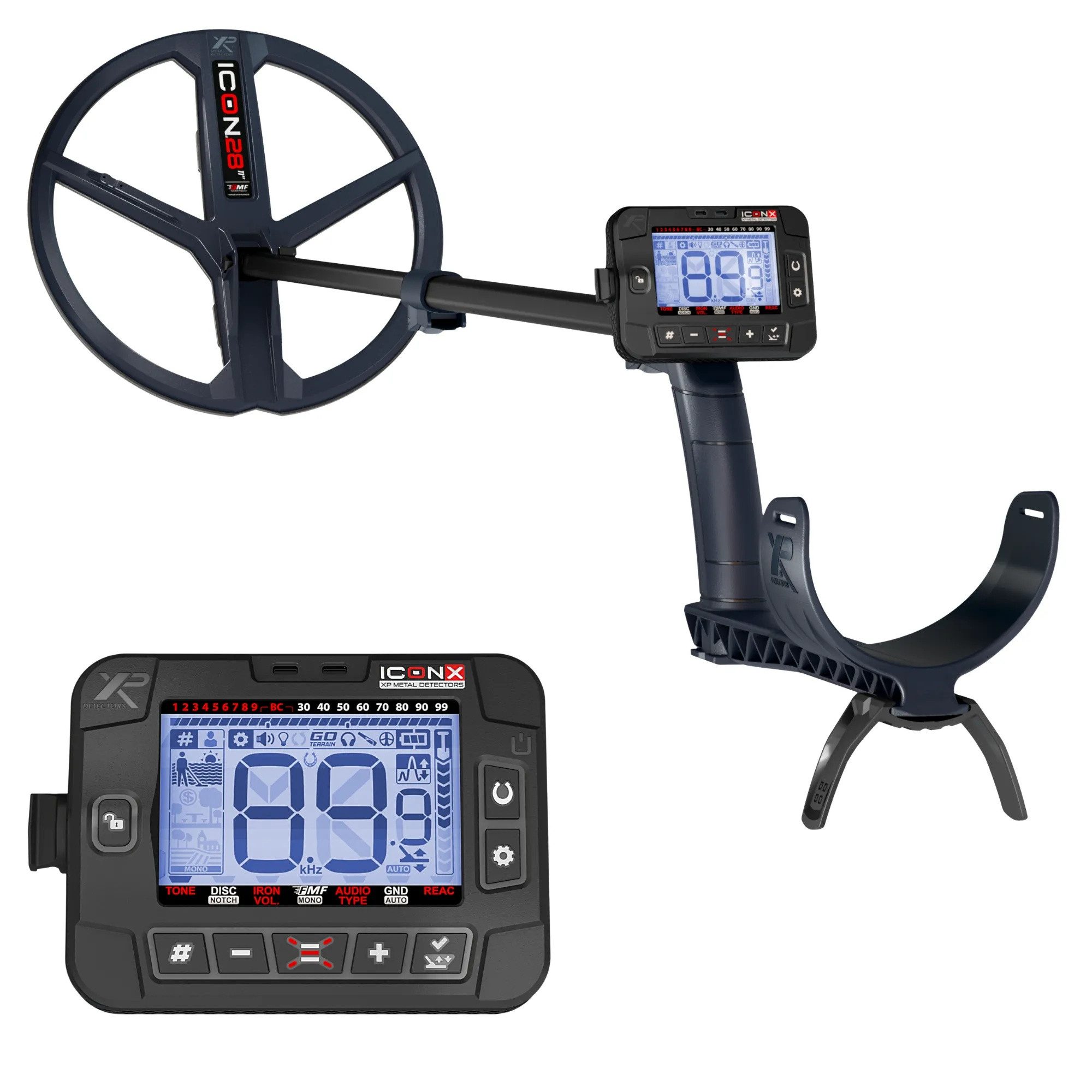 XP Metal Detectors Metalldetektor ICONX, 28cm Suchspule, Multifrequenz