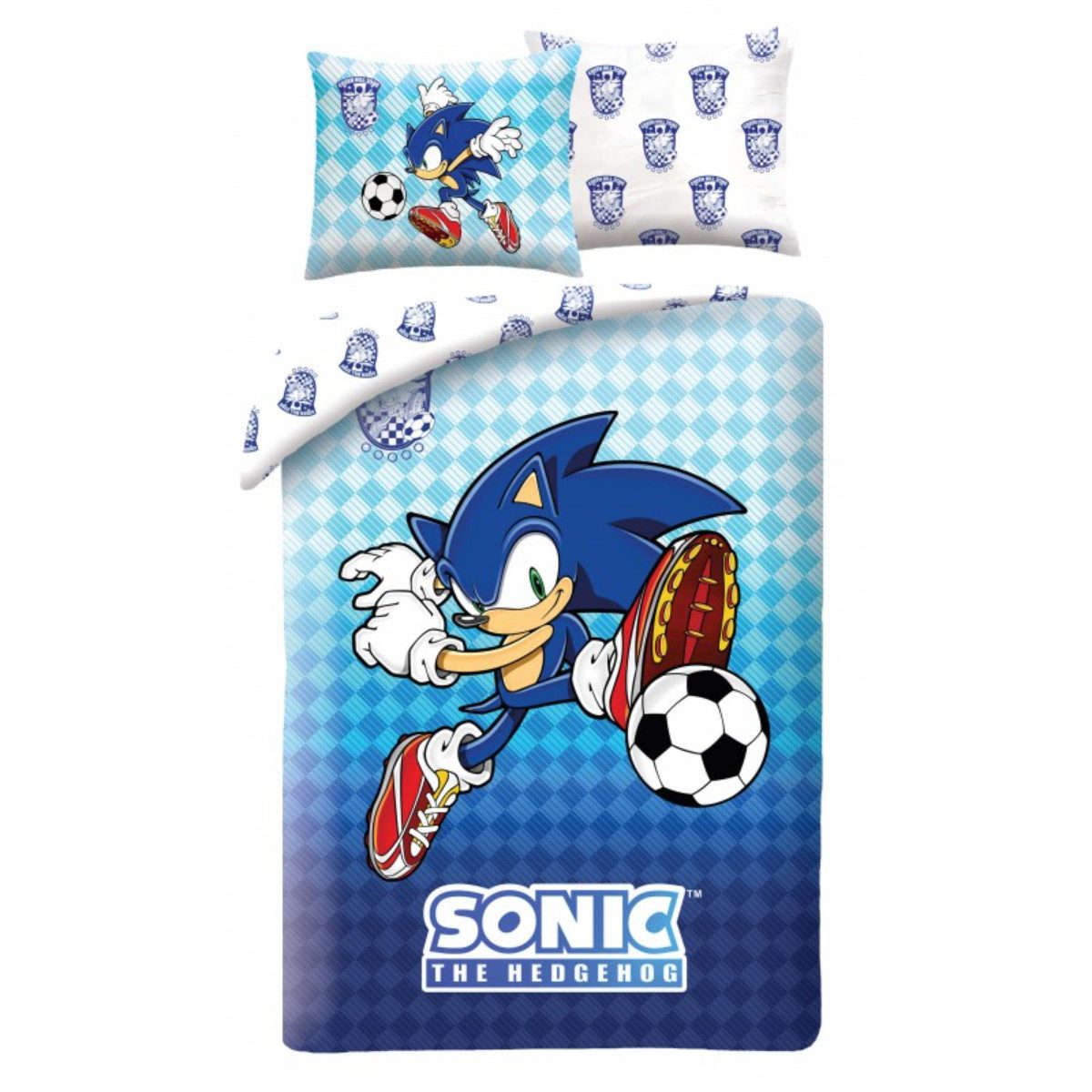 Sonic The Hedgehog Bettwäsche Bettwäsche 140 × 200 cm Baumwolle Bettbezug Kissenbezug 70 × 90 cm, Baumwolle