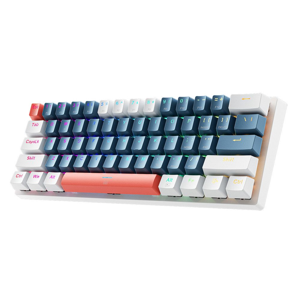 Machenike Gamertastatur RGB-Tastatur Zockertastatur Gaming-Tastatur (60% Layout, Hot-Swap, RGB, N-Key-Rollover)