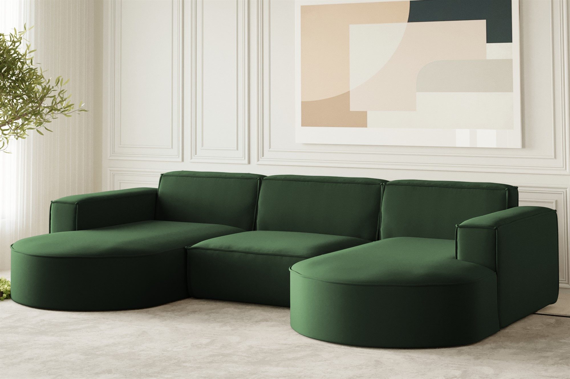 Fun Möbel Wohnlandschaft Wohnlandschaft U-Form Sofa günstig online kaufen