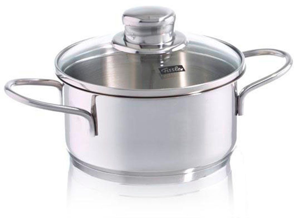 Fissler Kochtopf Häppchen, Edelstahl 18/10 (2-tlg), Induktions-geeignet, inklusive Glasdeckel
