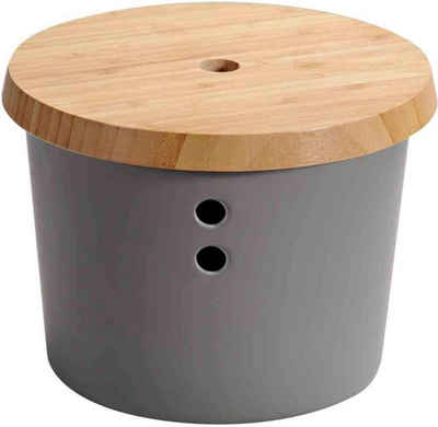 Kesper Vorratsdose Kesper Vorratsbehälter Melamin-Kunststoff mit Bambus Deckel Ø 21 cm / Höhe 15,5 cm, Melamin