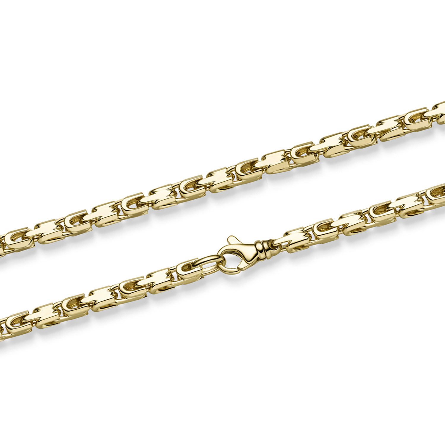 HOPLO Goldkette Goldkette Monte Carlo Kette Armkette 4,5 mm 21 cm 585-14 Karat Gold, Made in Germany
