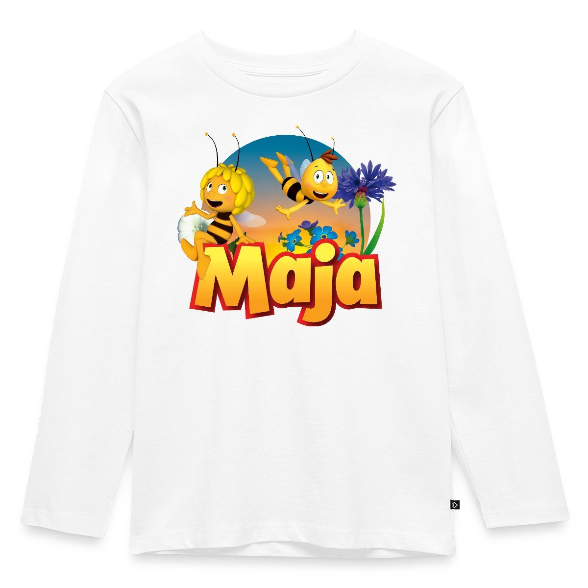 Spreadshirt T-Shirt Biene Maja Zusammen mit Willi Kinder Premium Langarmshirt (1-tlg)