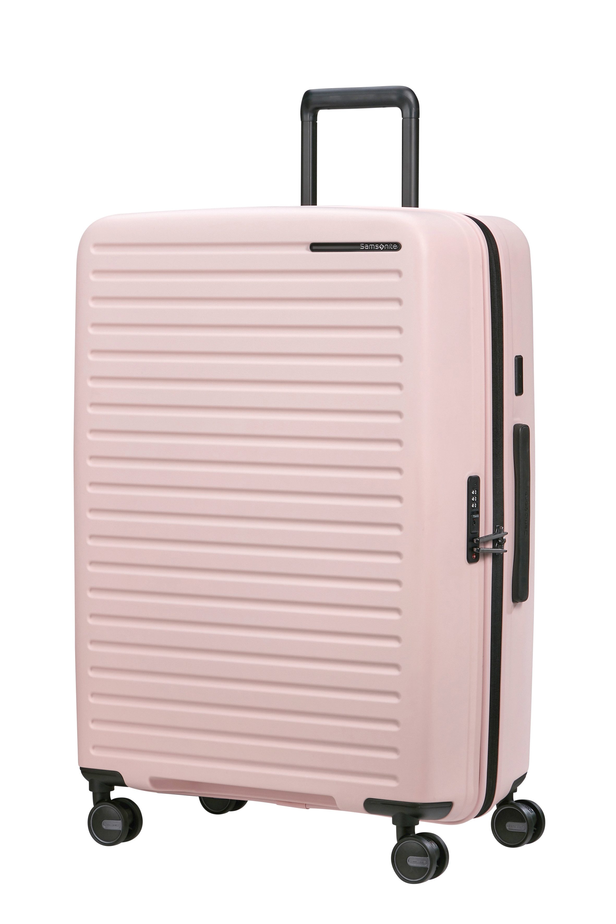 Samsonite Hartschalen-Trolley RESTACKD, verschiedene Größen und Farben, 4 Rollen, für Urlaub, Reise, Ferien und Geschäftsreise, mit Volumenerweiterung