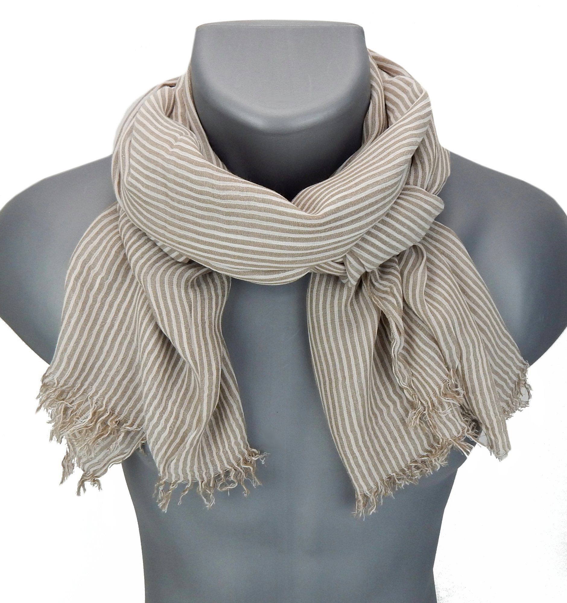 Ella Jonte Modeschal, leichter Herrenschal mit maritimen Streifen Baumwolle günstig online kaufen