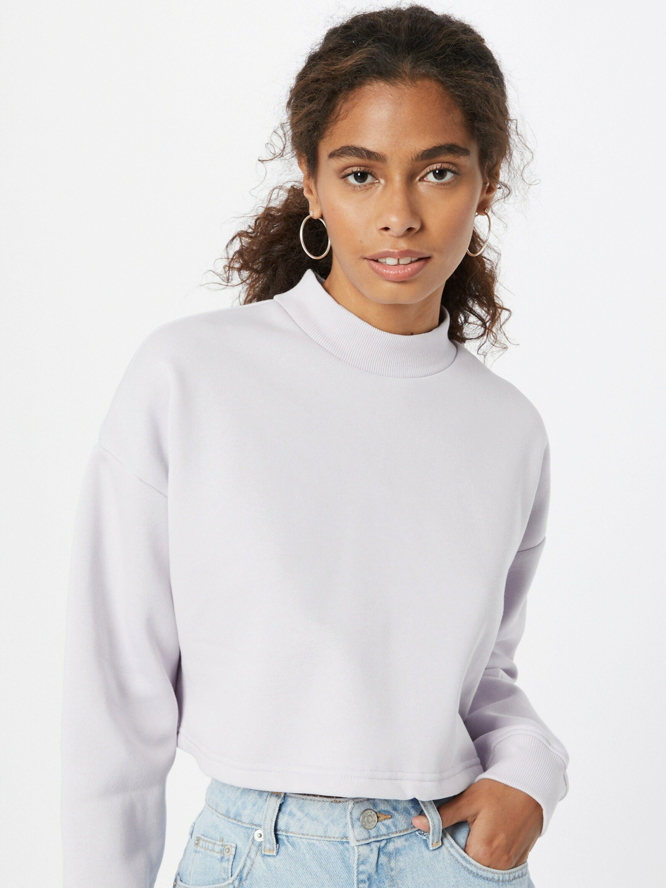 URBAN CLASSICS Sweater Damen Ladies Cropped Oversized Sweat High Neck Crew ( 1-tlg), Weicher Griff