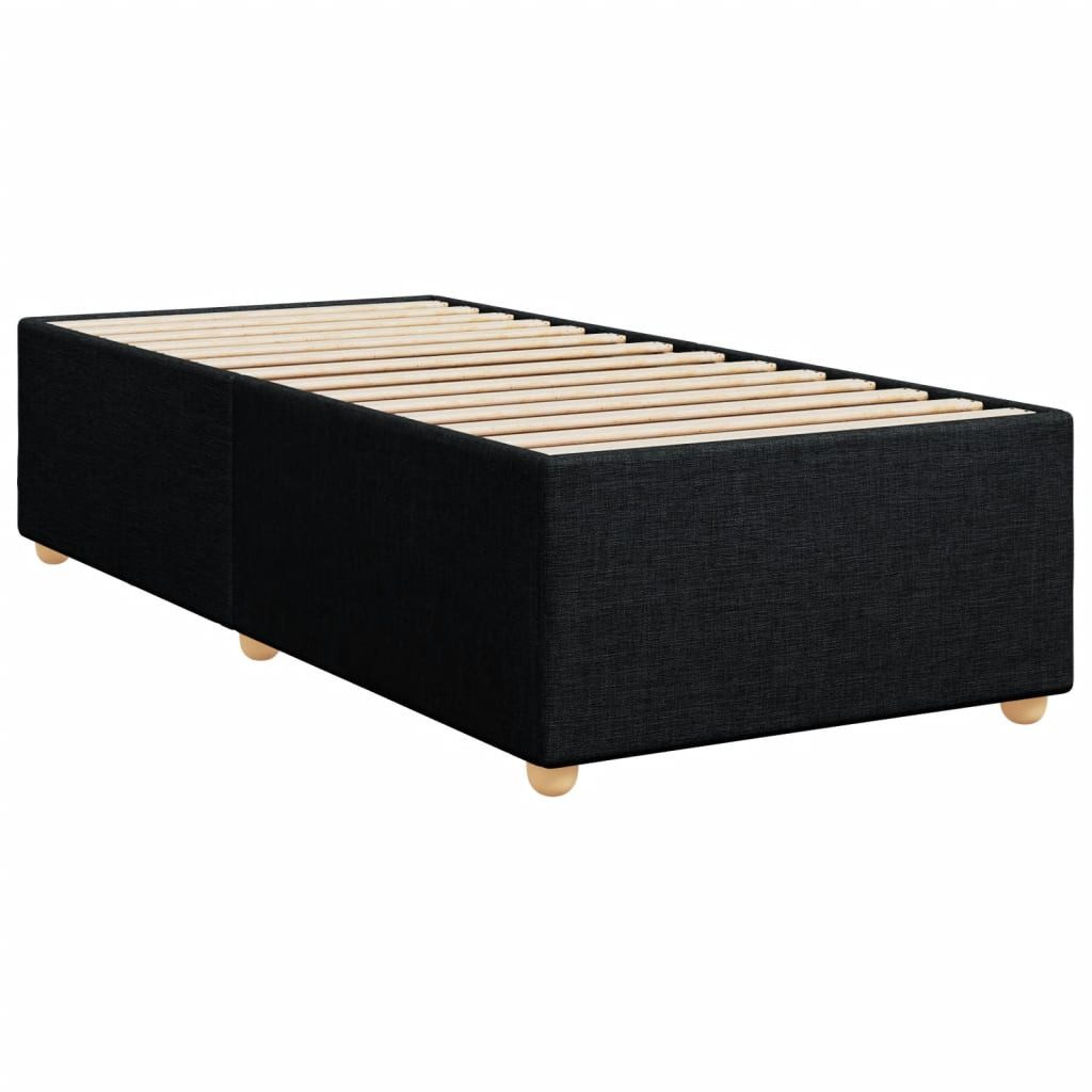 vidaXL Bett Bettgestell ohne Matratze Schwarz 100x200 cm Stoff