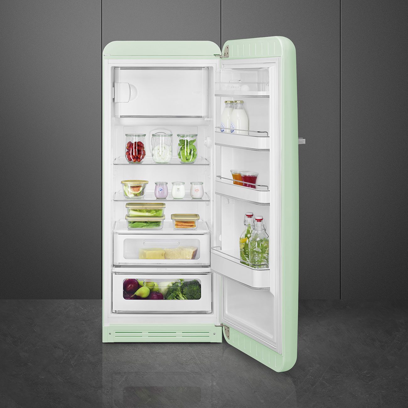 Smeg Kühlschrank FAB28RPG6, 153.0 cm hoch, 60.01 cm breit, Retro-Design