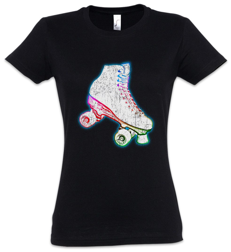 Urban Backwoods Print-Shirt Roller Skate Damen T-Shirt Rollschuhe Skater Inline-Skater Inliner (1-tlg) Inline Skates Girl Derby