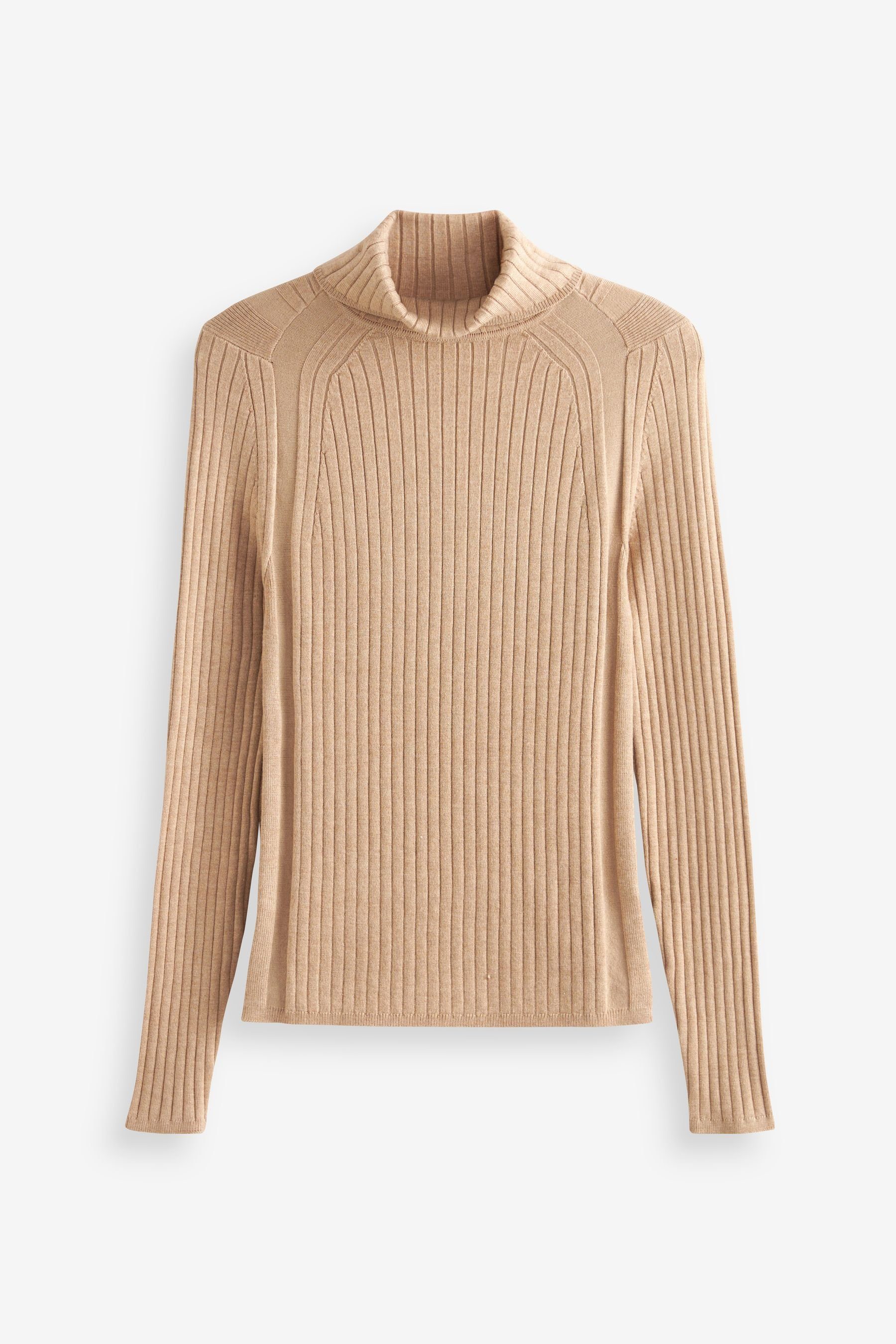 YAYA B.V / Damen-Strick / Gerippter Rollkragenpullover