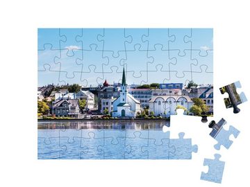 puzzleYOU Puzzle See-Kai im Stadtzentrum von Rejkavik, 48 Puzzleteile, puzzleYOU-Kollektionen Reykjavik