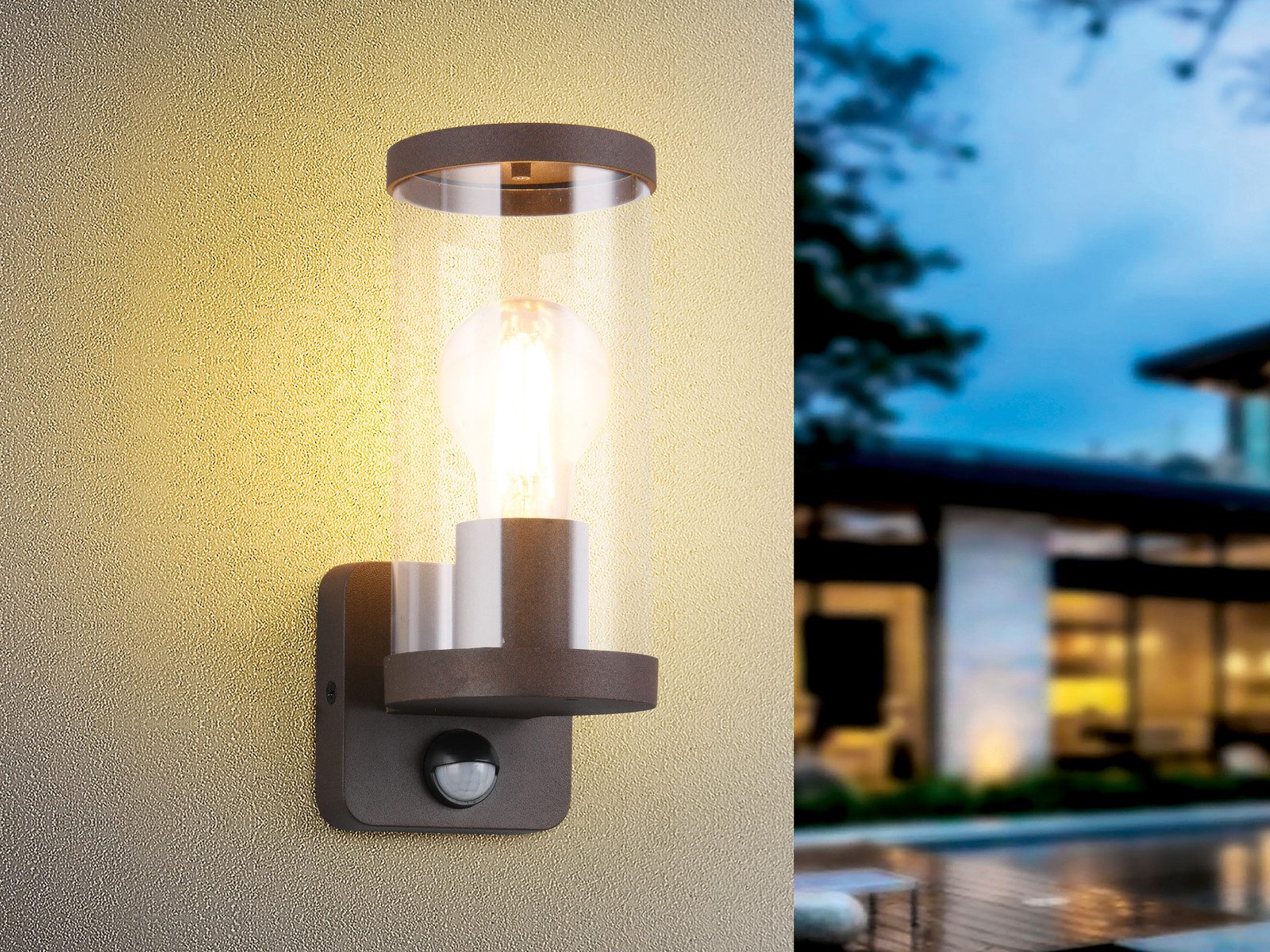 Reality Leuchten LED Außen-Wandleuchte, Bewegungsmelder, LED wechselbar, Wa günstig online kaufen