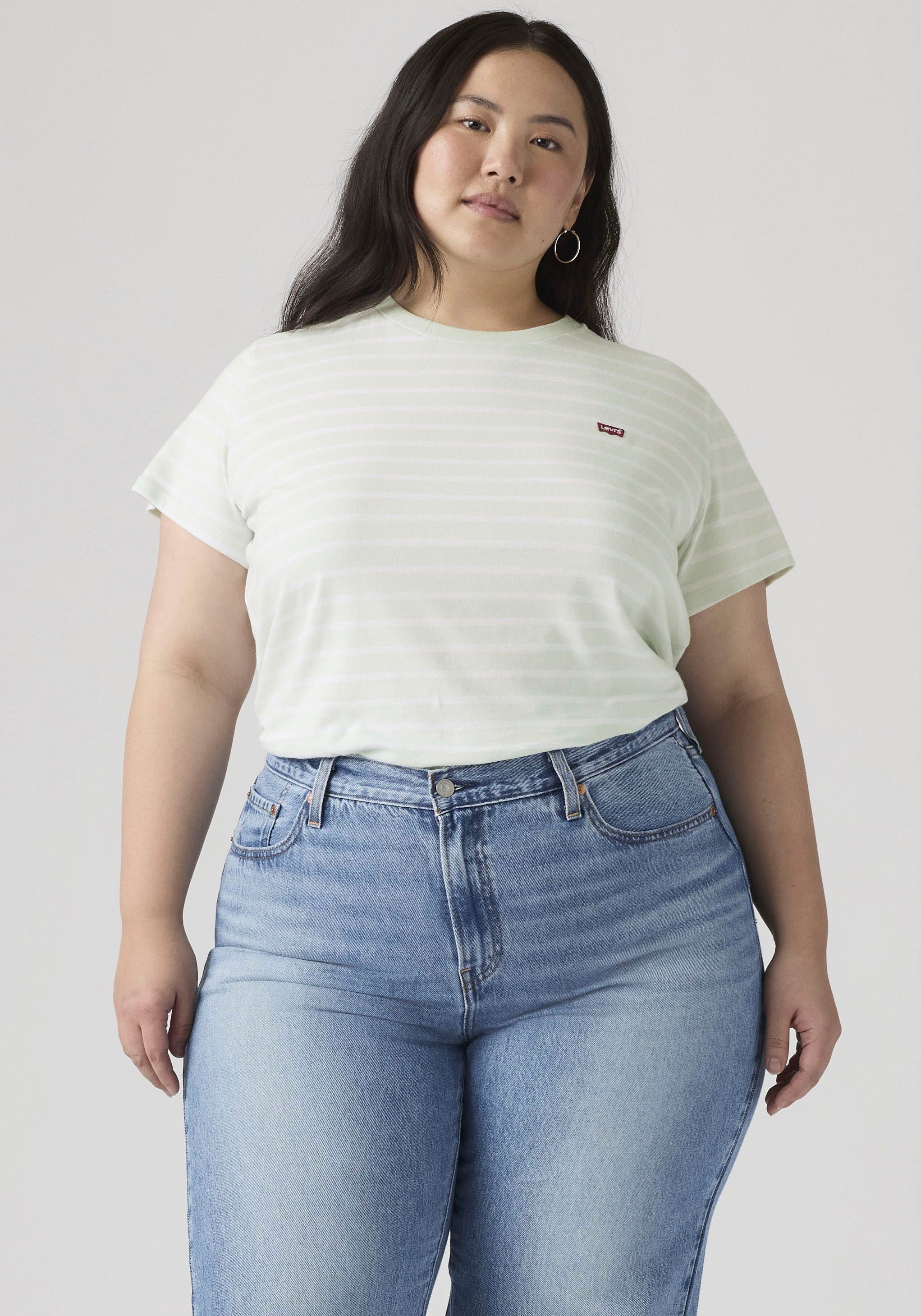 Levi's® Plus T-Shirt PL THE PERFECT im Streifendesign