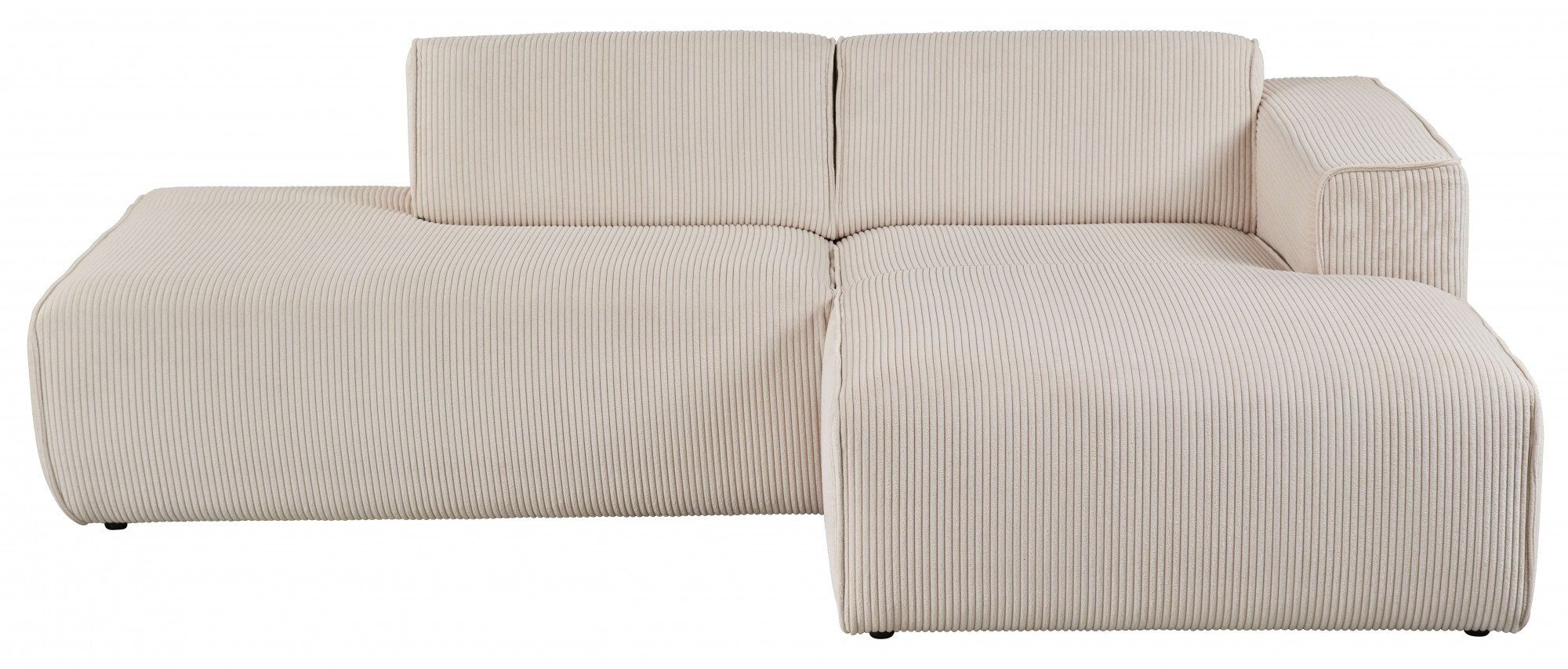 Home affaire Ecksofa Noord mit Kedernaht, Breite 227 cm, L-Form, Cord, Stru günstig online kaufen