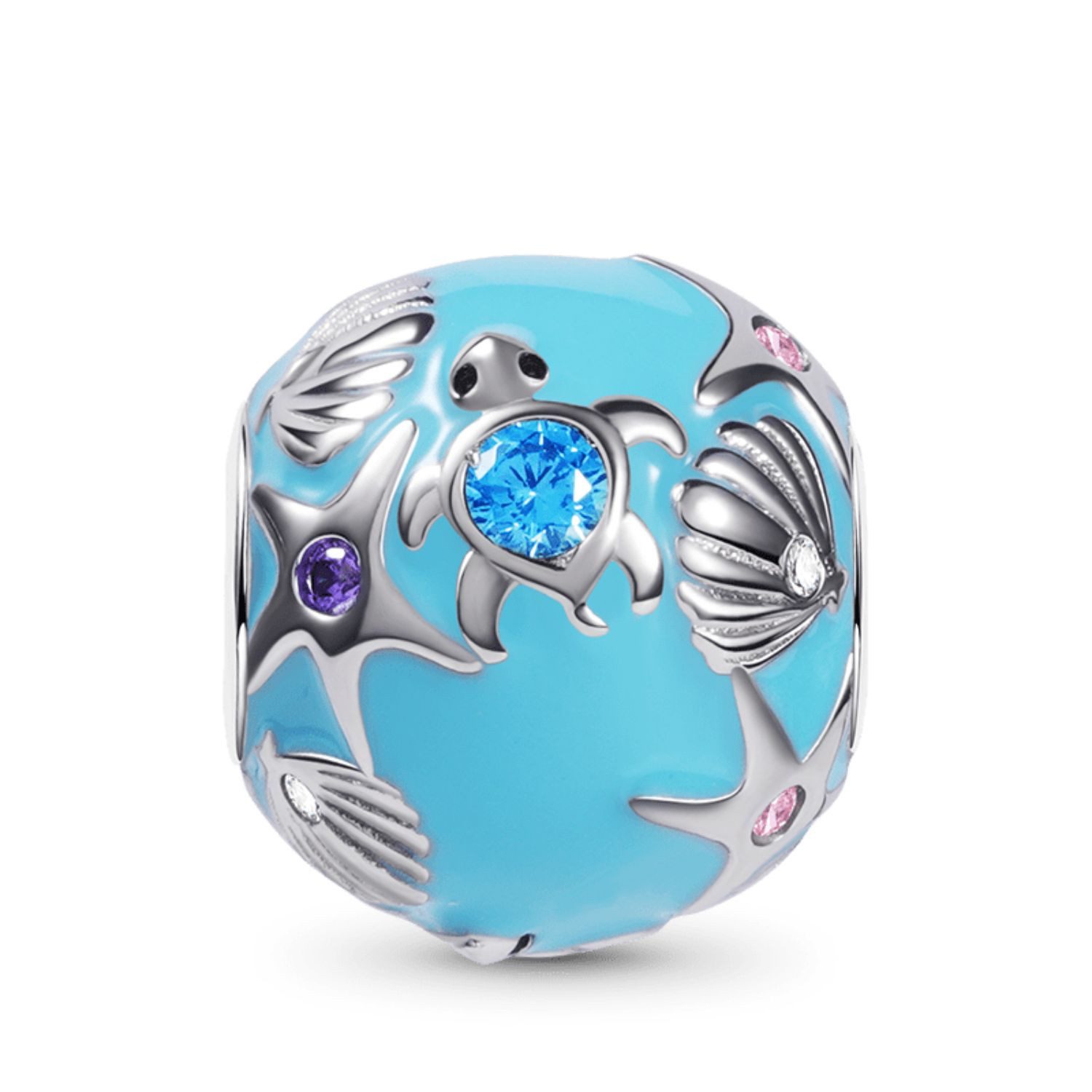 Gnoce Bead Gnoce Charm Meereswelt FAC030 Silber