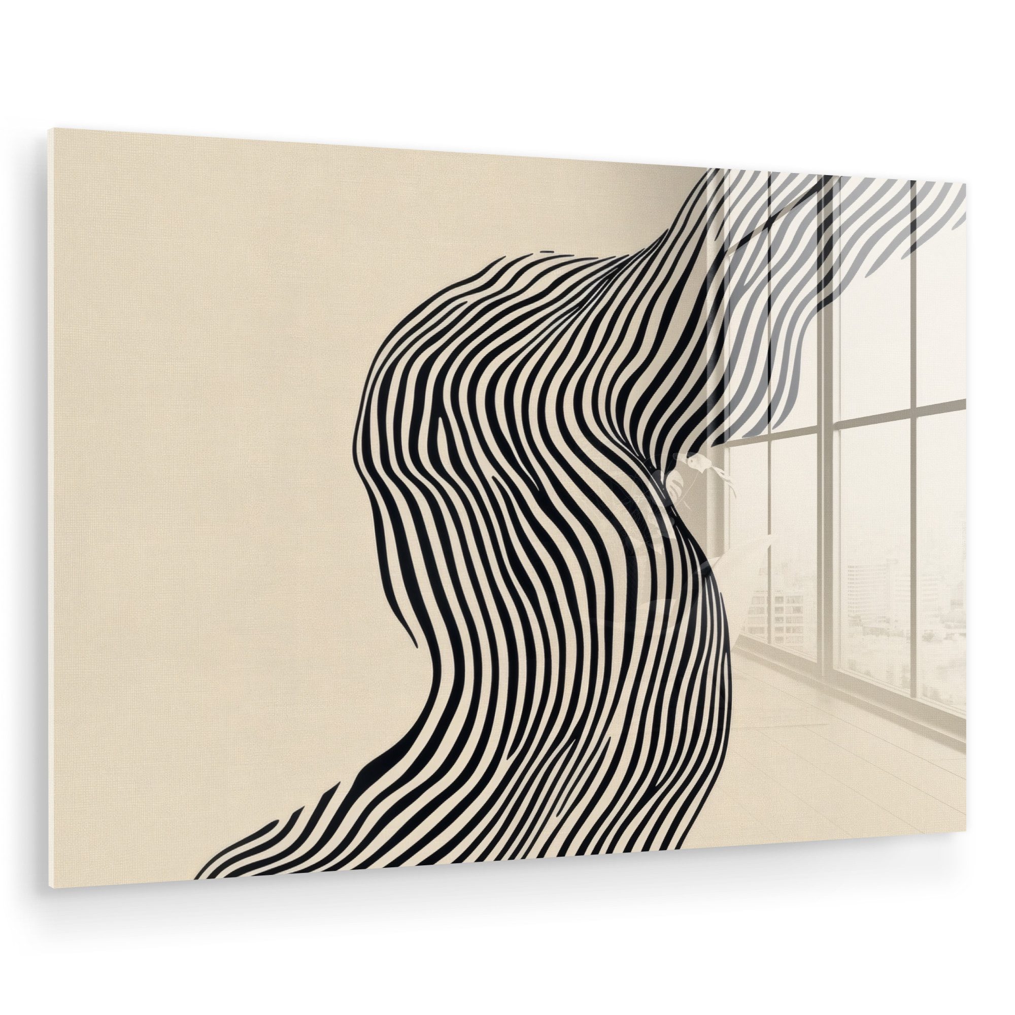 MuchoWow Acrylglasbild Gewellt - Linien - günstig online kaufen