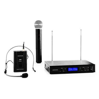 Auna Mikrofon »VHF-400 Duo3 2-Kanal VHF-Funkmikrofon-Set 1x Headset + 1x Handmikrofon« (Set)